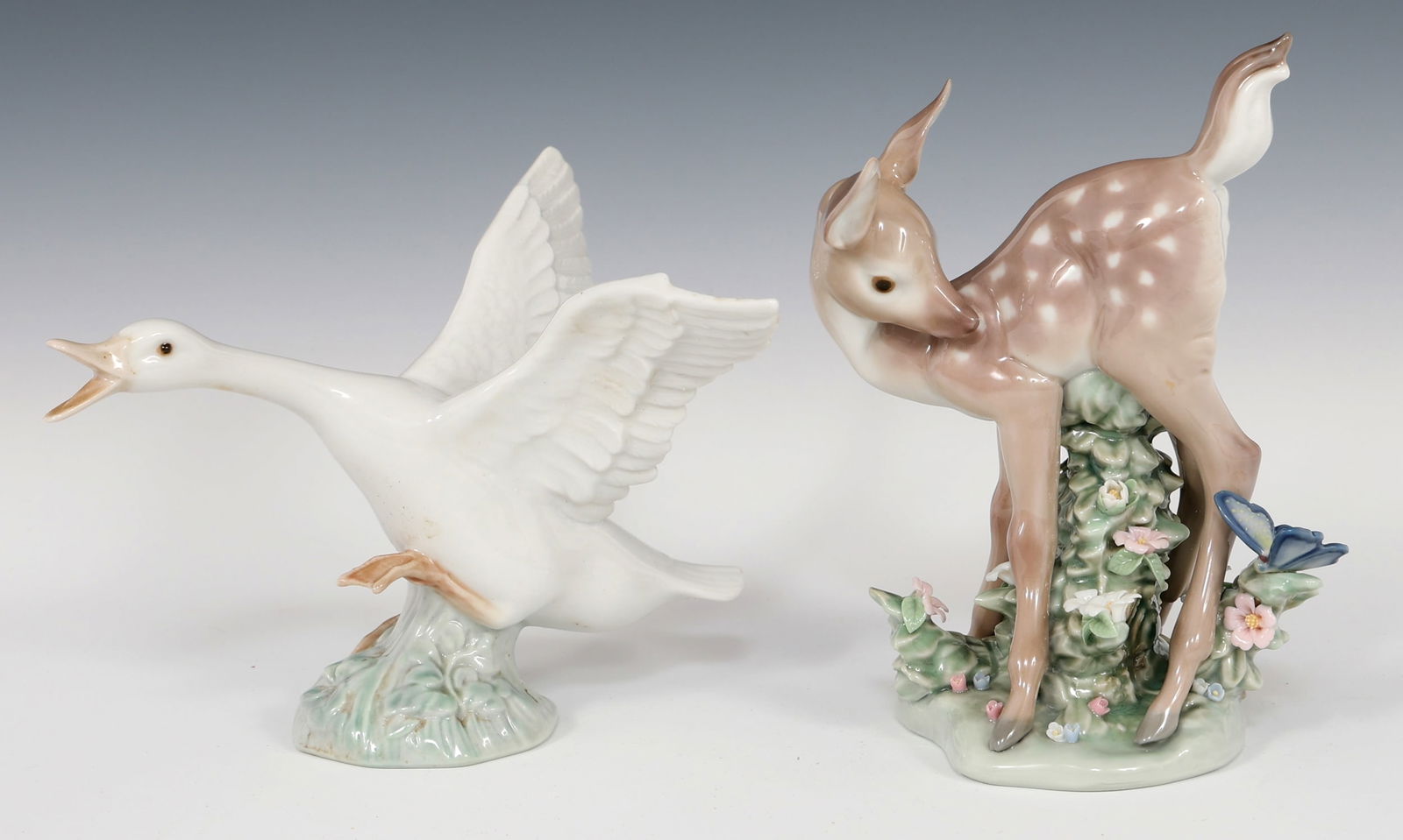 LLADRO DUCK &  DEER PORCELAIN FIGURINES 5672 & 1265 (1 of 8)