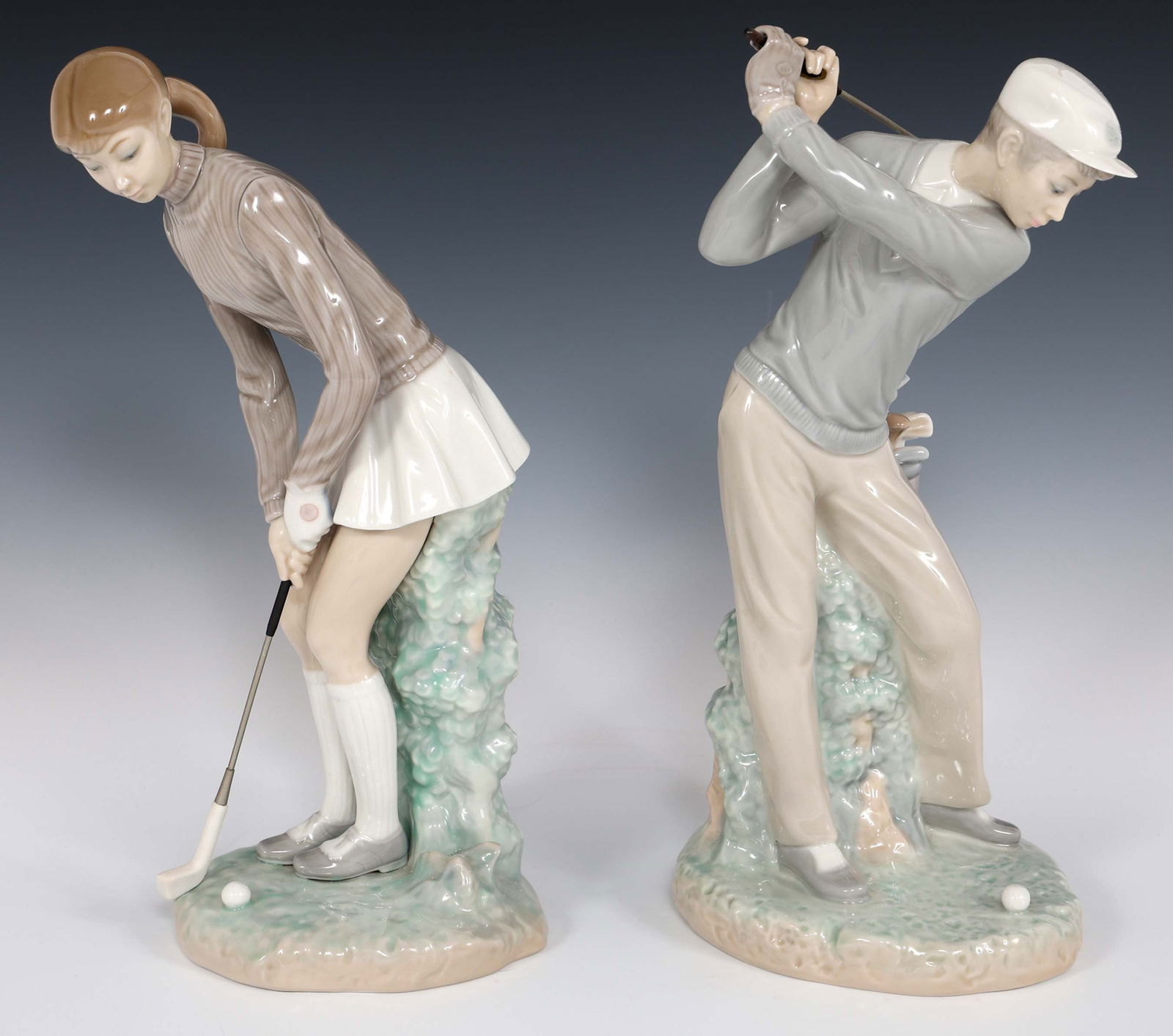 LLADRO GOLFER PORCELAIN FIGURINES 4824 & 4851 (1 of 6)