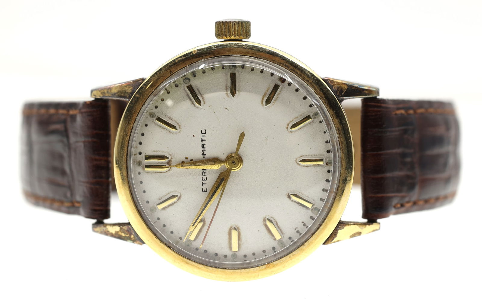 MEN'S ETERNA-MATIC AUTOMATIC STAINLESS STEEL WRISTWATCH (1 of 8)