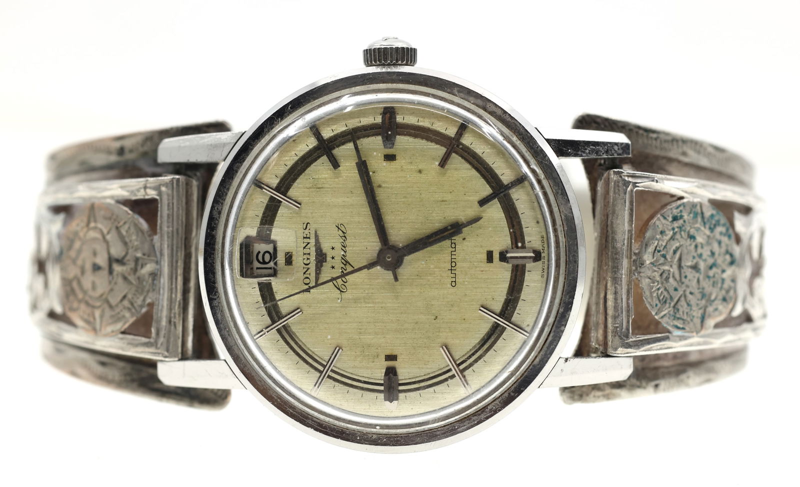 MEN'S LONGINES CONQUEST AUTOMATIC DATE WRISTWATCH (1 of 9)