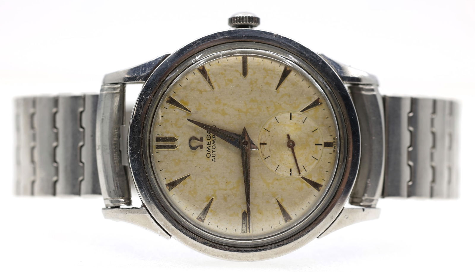 MEN'S 1954 OMEGA STAINLESS STEEL MECHANICAL WRISTWATCH (1 of 7)