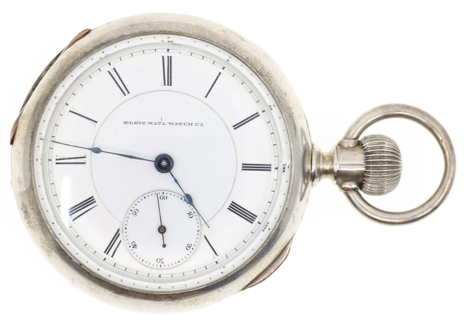 MEN'S ELGIN COIN SILVER CASE POCKET WATCH (1 of 6)