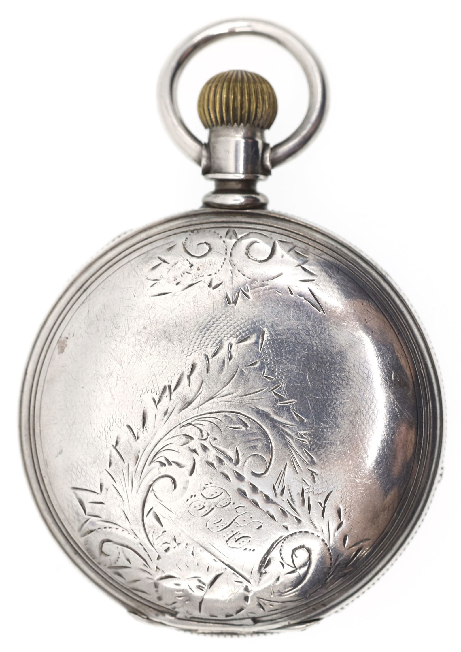 MEN'S NY STANDARD CO. COIN SILVER CASE POCKET WATCH (1 of 6)