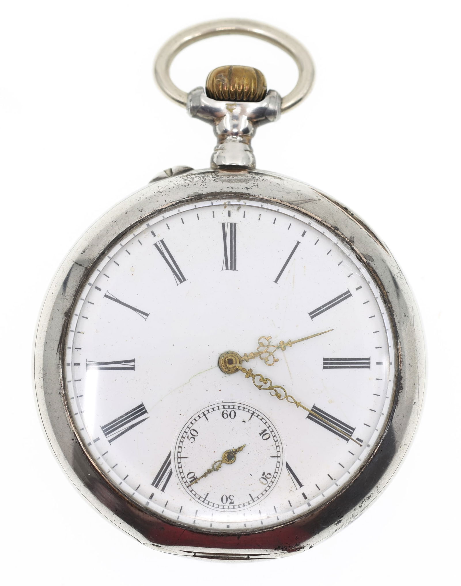 SWISS .800 SILVER CASE POCKET WATCH (1 of 5)