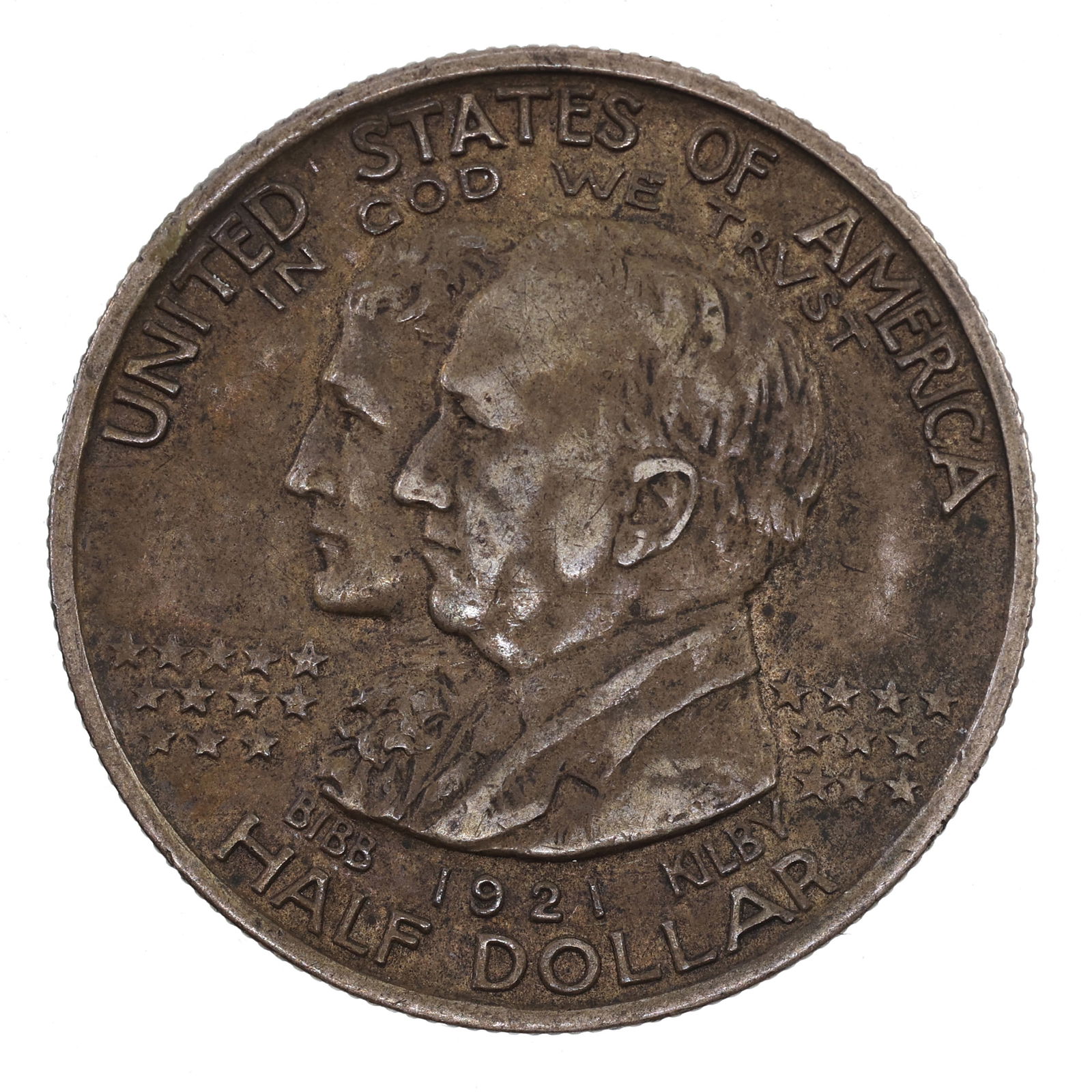 1921 ALABAMA CENTENNIAL 50C HALF DOLLAR SILVER COIN (1 of 2)