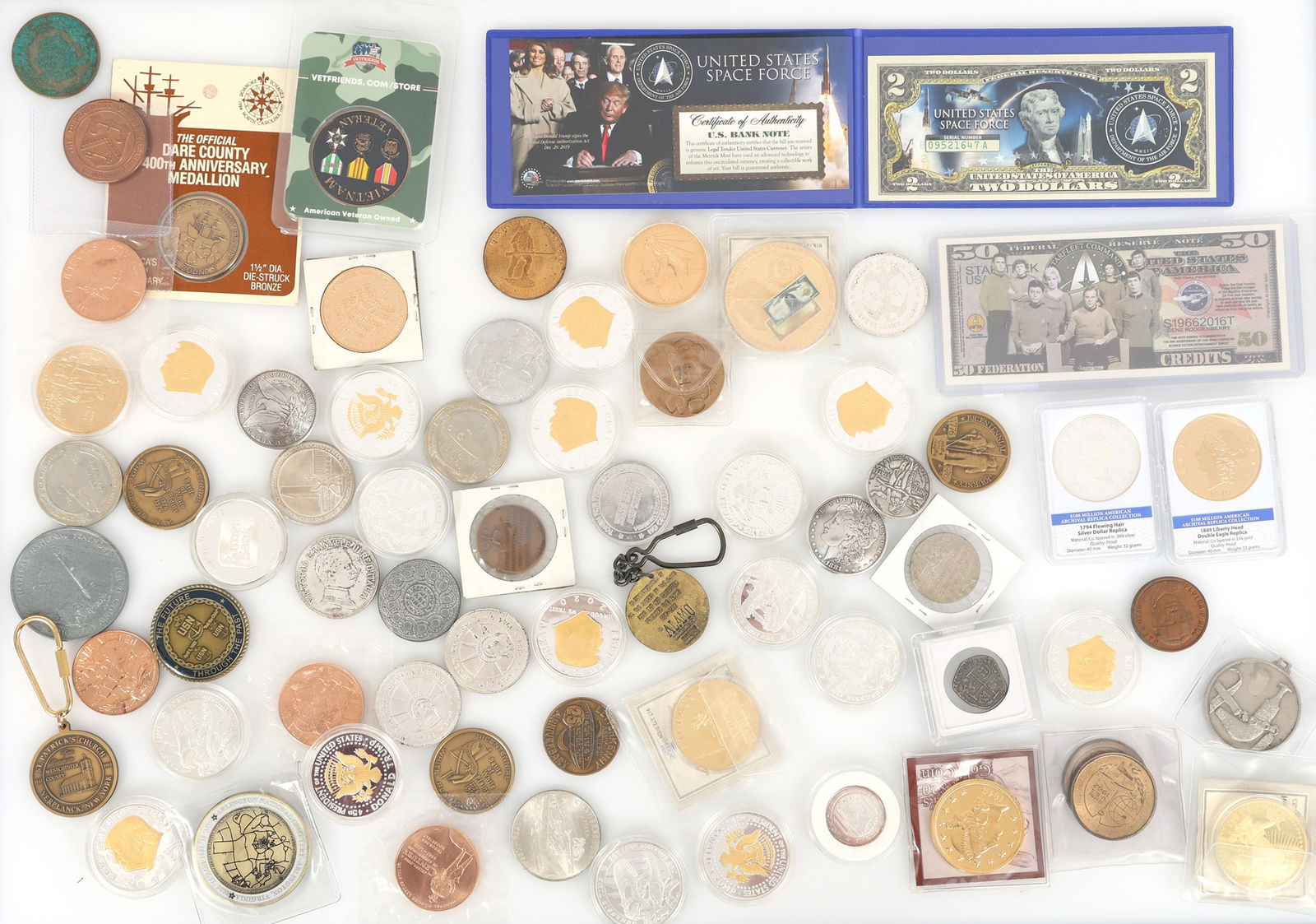 US TOKENS & CHALLENGE COINS 60+ (1 of 8)