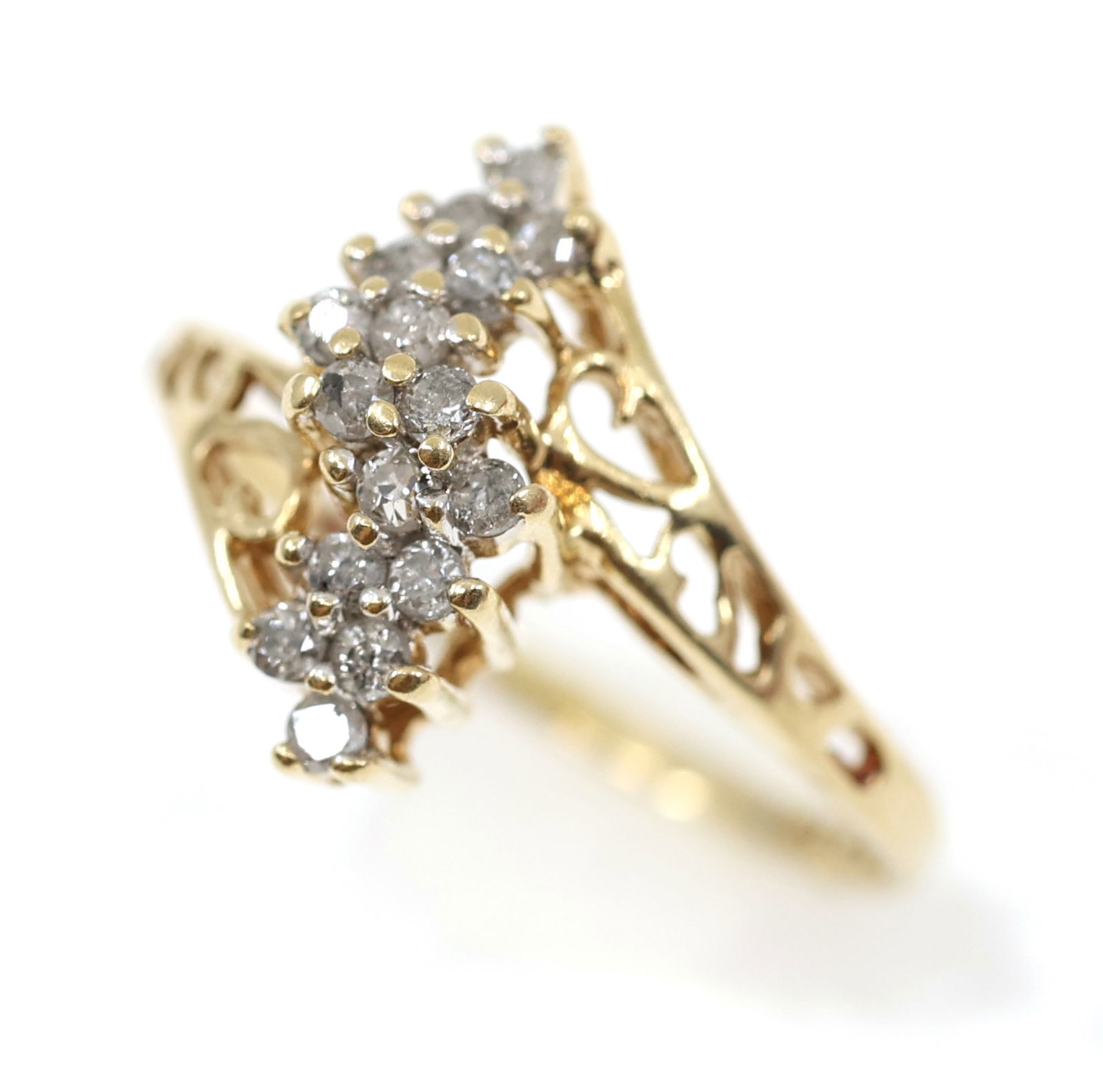 10K YELLOW GOLD 0.16 CTW DIAMOND FASHION RING (1 of 4)