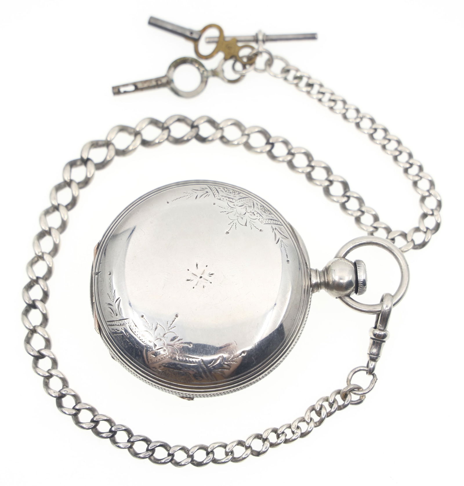 ELGIN W.H. FERRY COIN SILVER HUNTING CASE POCKET WATCH (1 of 7)