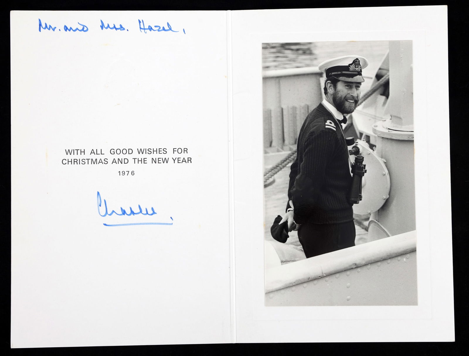 1976 KING CHARLES III SIGNED CHRISTMAS CARD (1 of 7)