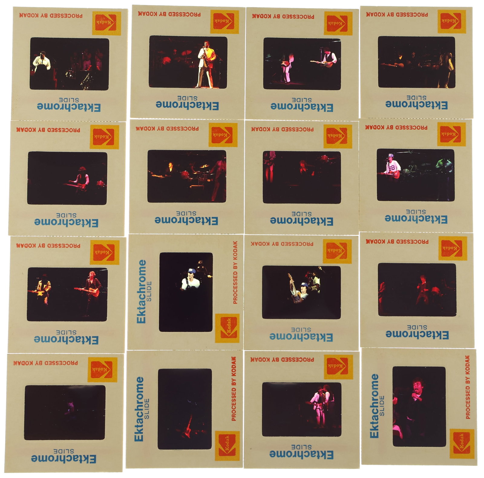 ORIGINAL EKTACHROME SLIDES - BRUCE SPRINGSTEEN 1977: ORIGINAL EKTACHROME SLIDES - BRUCE SPRINGSTEEN 1977 Ektachrome slides of musician Bruce Springsteen performing on stage. Created by the photographer from their original negatives. Includes (16) s