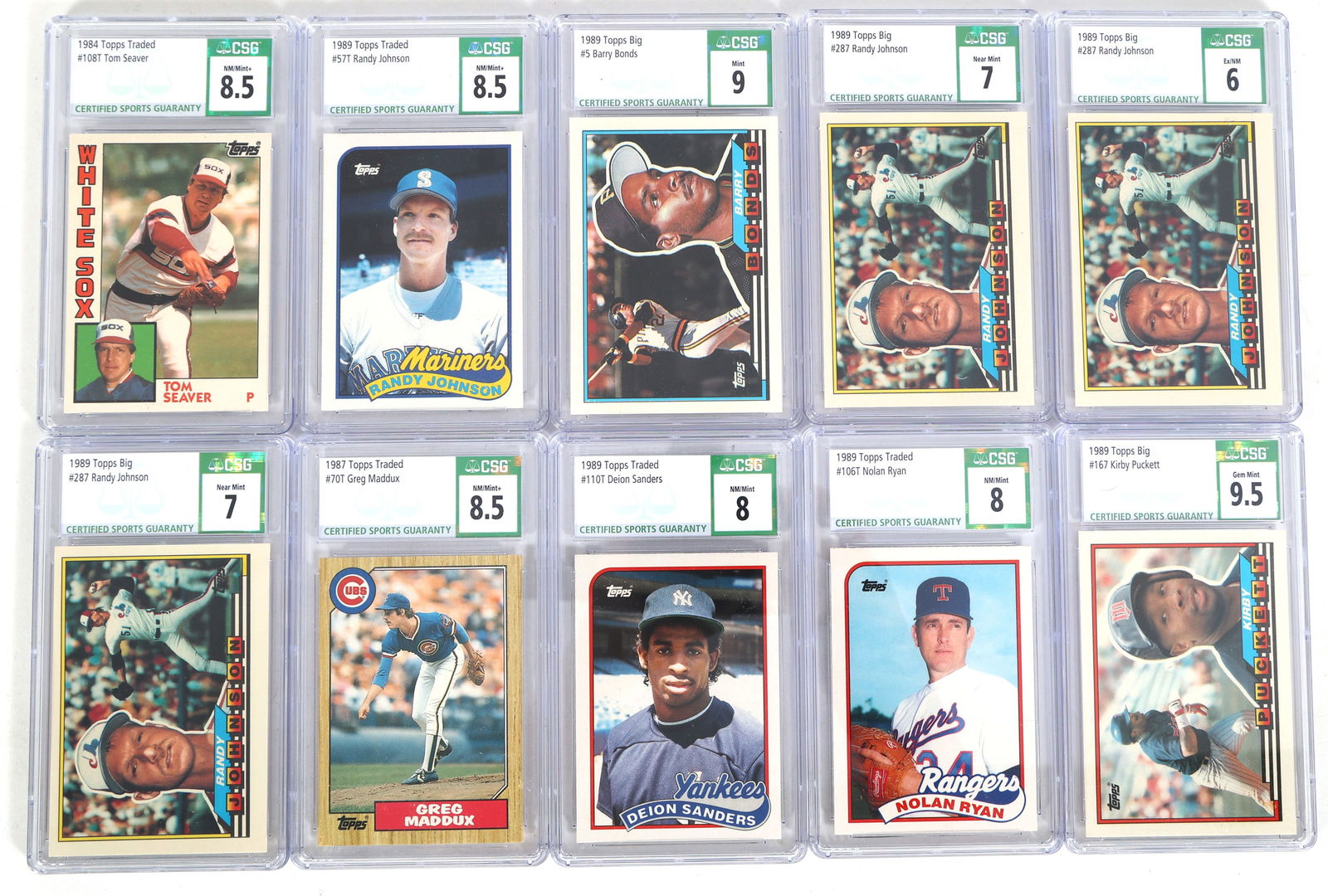 1989 TOPPS BIG & TRADED BASEBALL CARDS CSG GRADED (1 of 5)
