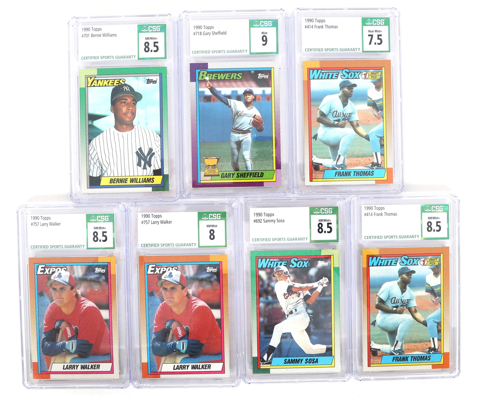 1990 TOPPS BASEBALL CARDS CSG GRADED (1 of 2)