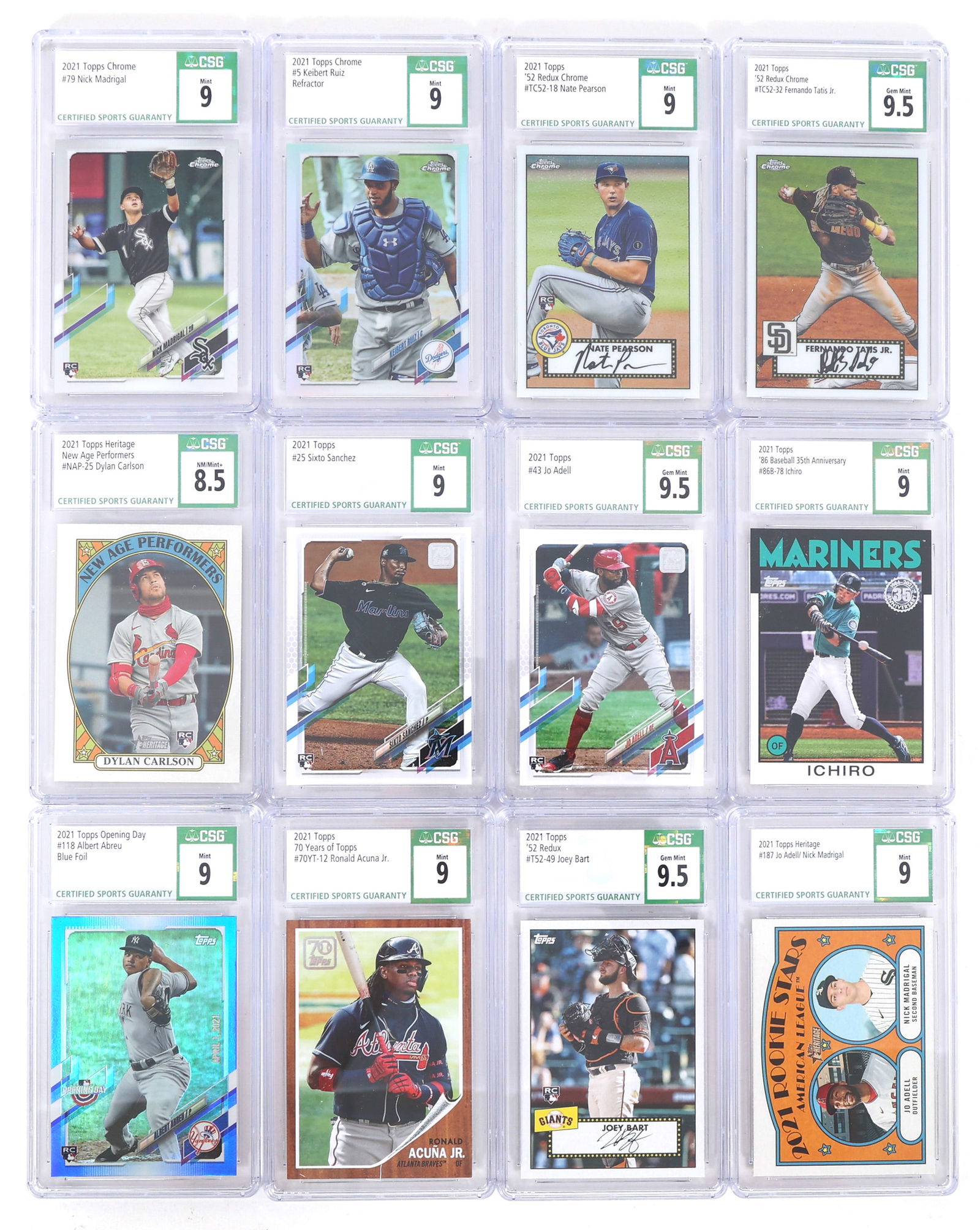 2021 TOPPS BASEBALL CARDS CSG GRADED (1 of 5)