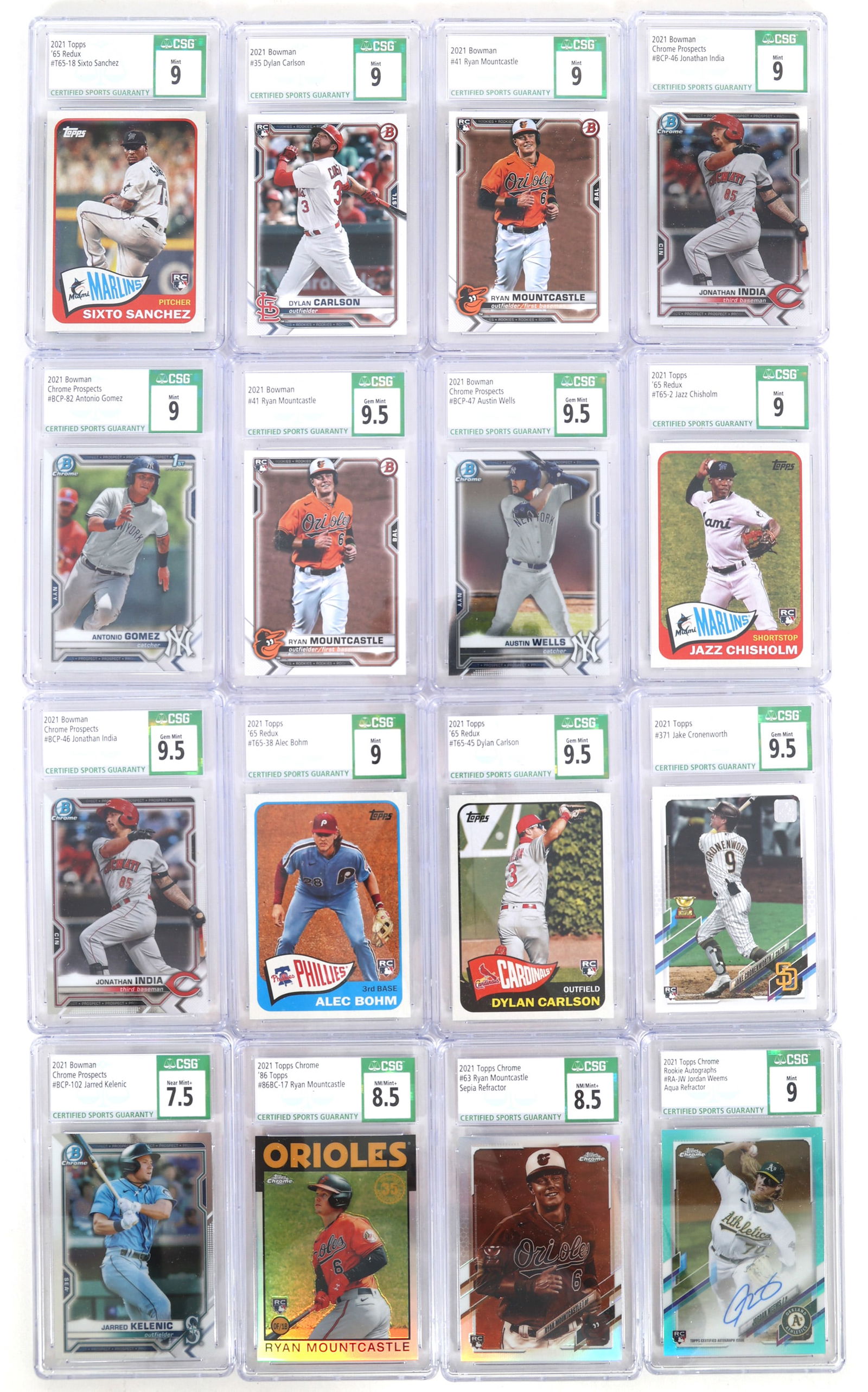 2021 TOPPS BASEBALL CARDS CSG GRADED (1 of 5)