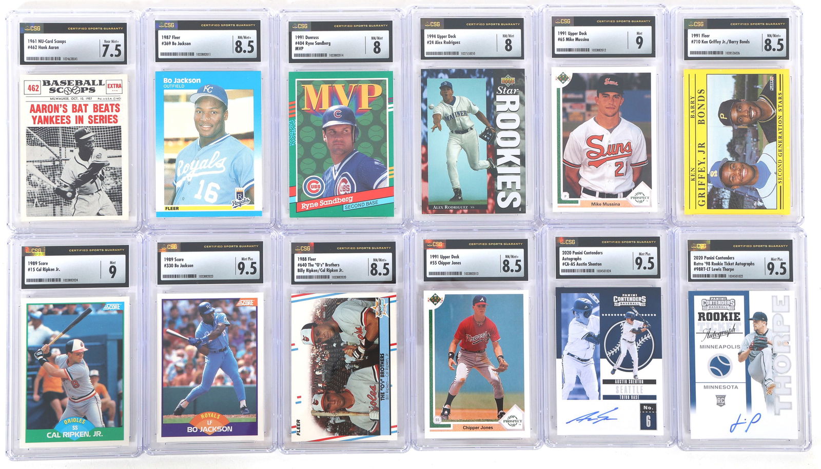 1961-2020 BASEBALL CARDS CSG GRADED (1 of 4)