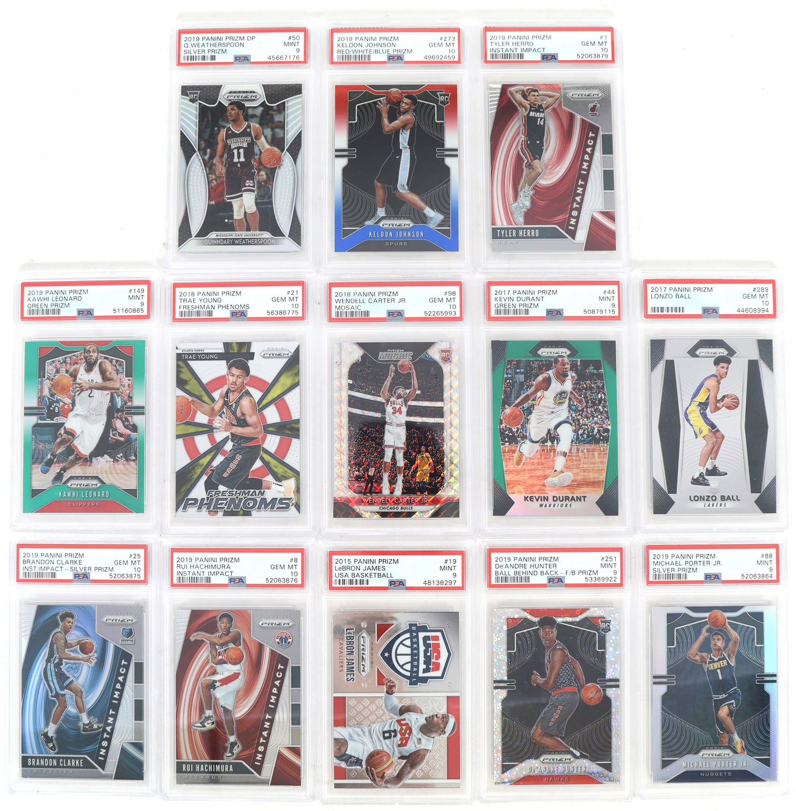 2015 - 2019 PANINI PRIZM BASKETBALL CARDS PSA GRADED (1 of 5)