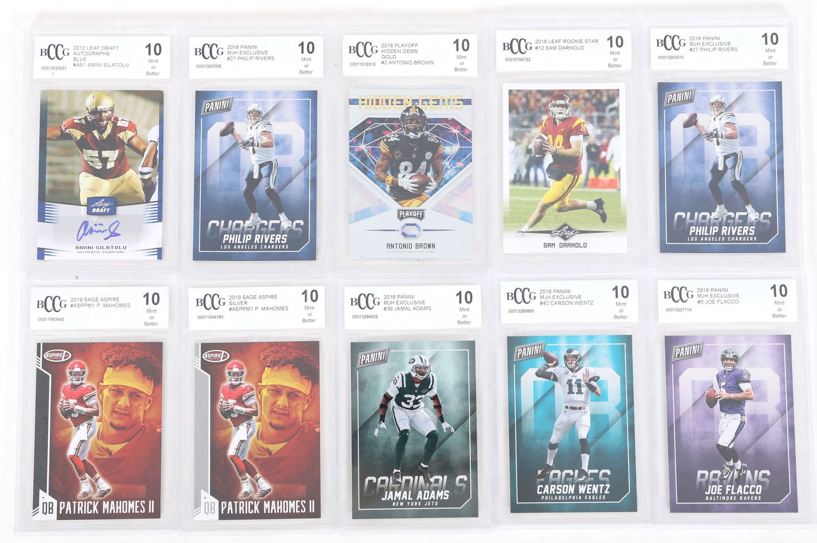2012 - 2019 FOOTBALL TRADING CARDS BCCG GRADED (1 of 6)