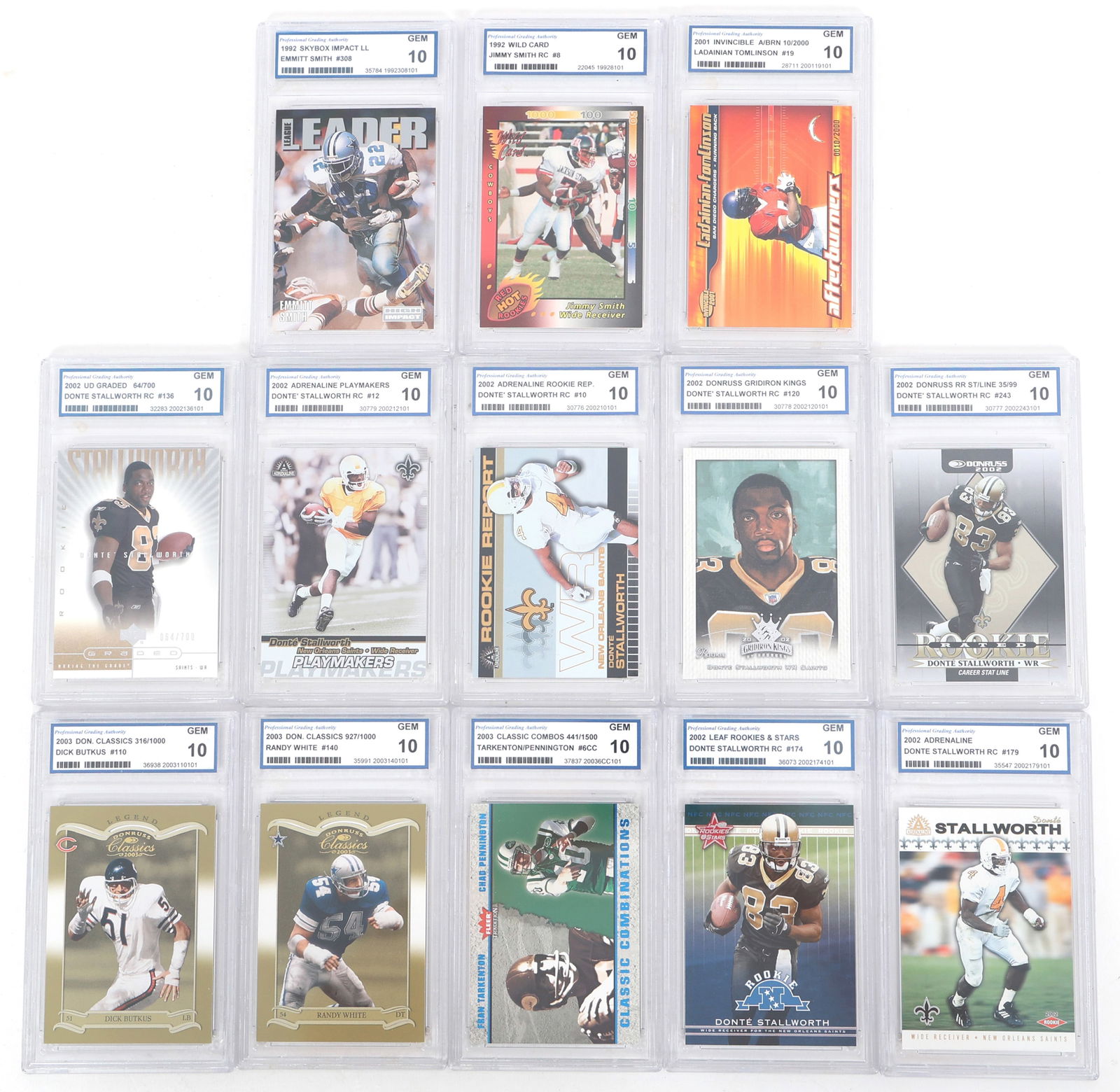 1992-2003 FOOTBALL TRADING CARDS PGA GRADED (1 of 5)