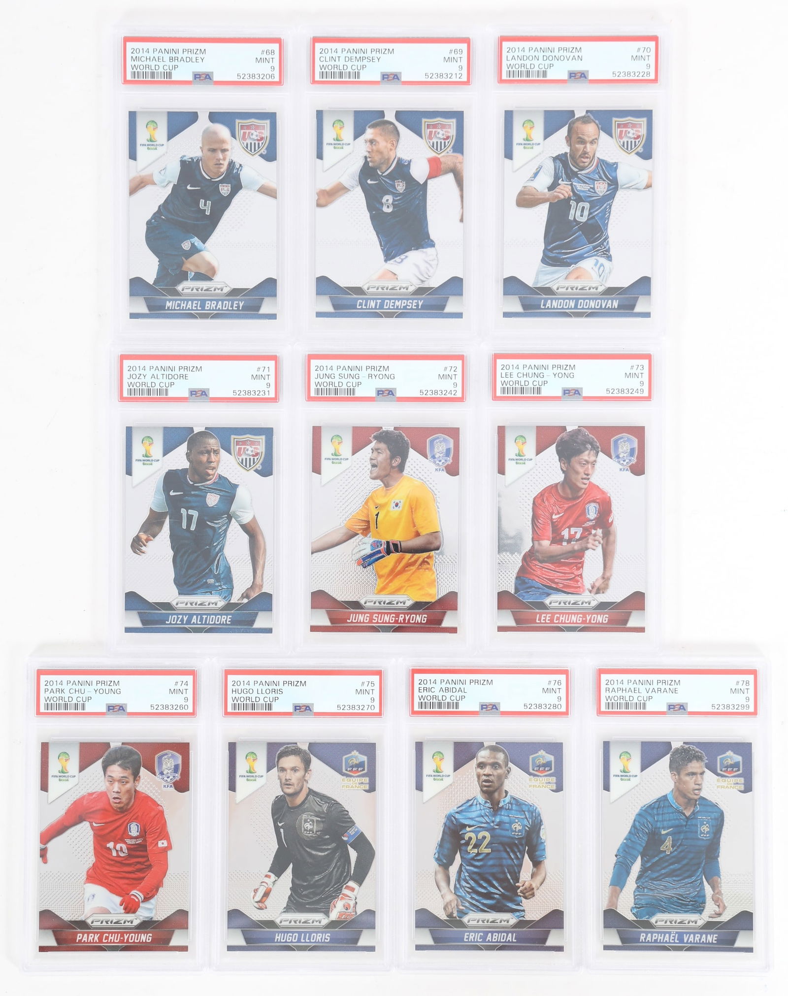 2014 PANINI PRIZM SOCCER WORLD CUP CARDS #68-78 (1 of 5)
