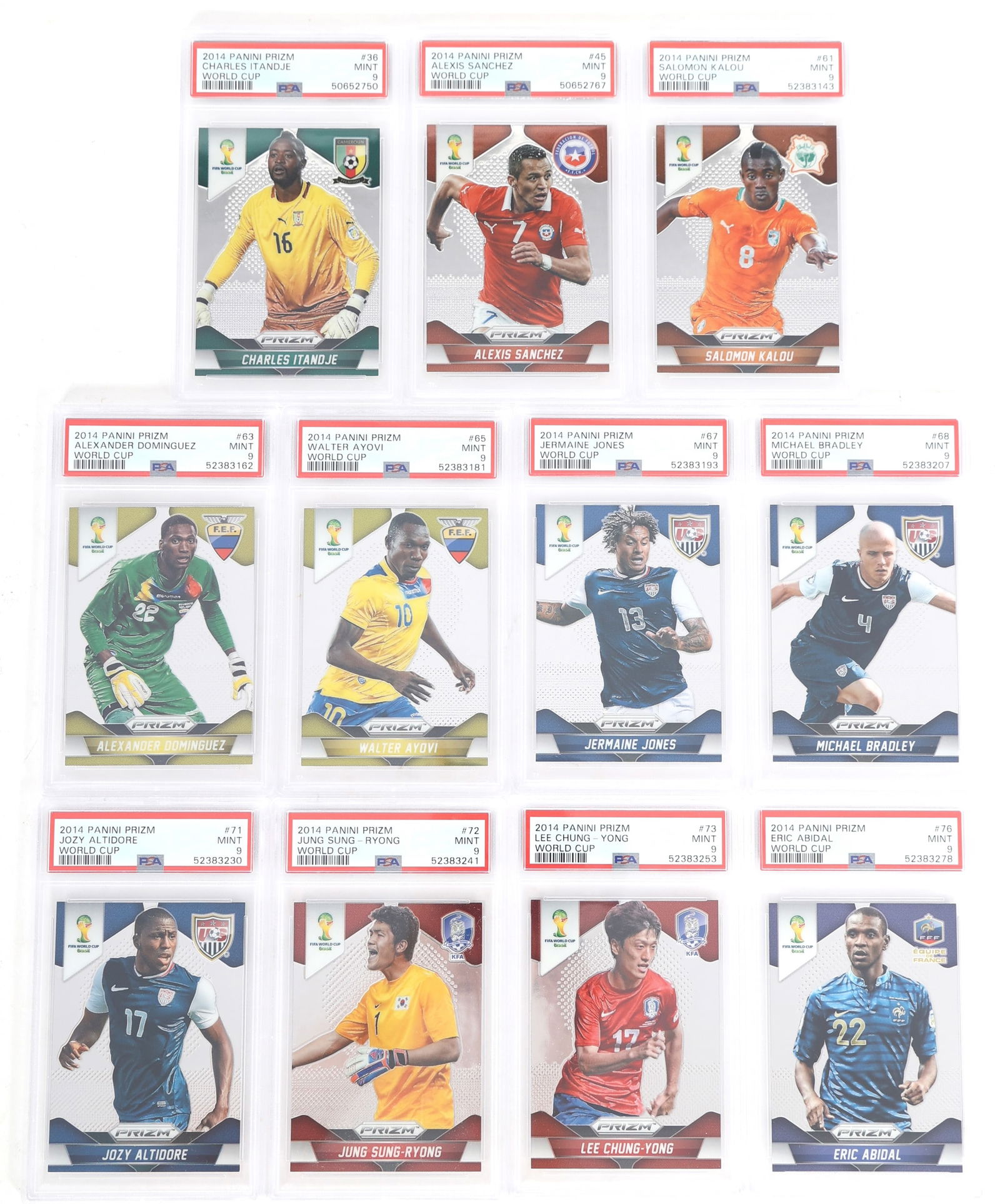 2014 PANINI PRIZM SOCCER WORLD CUP CARDS PSA GRADED (1 of 5)