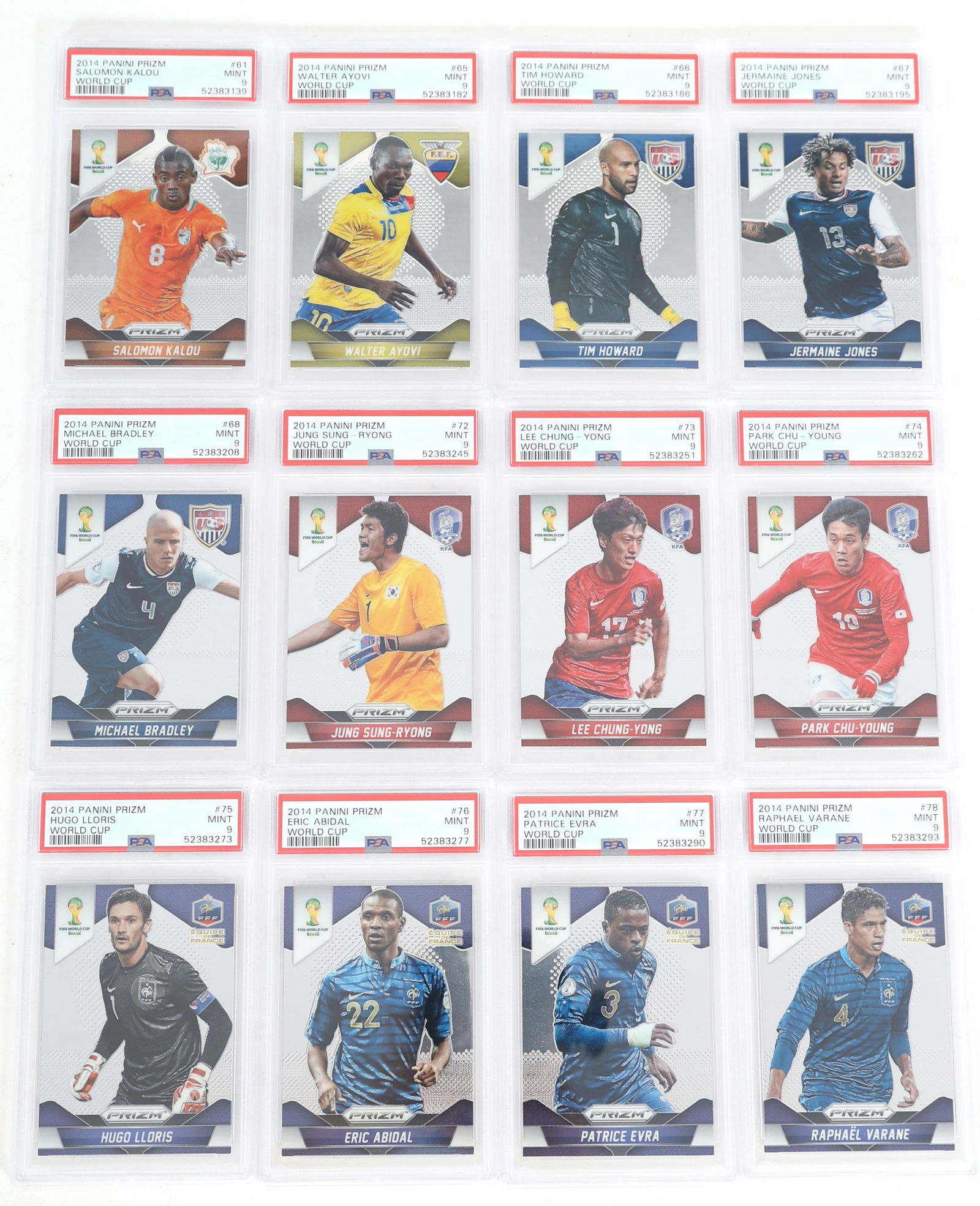 2014 PANINI PRIZM SOCCER WORLD CUP CARDS PSA GRADED (1 of 5)