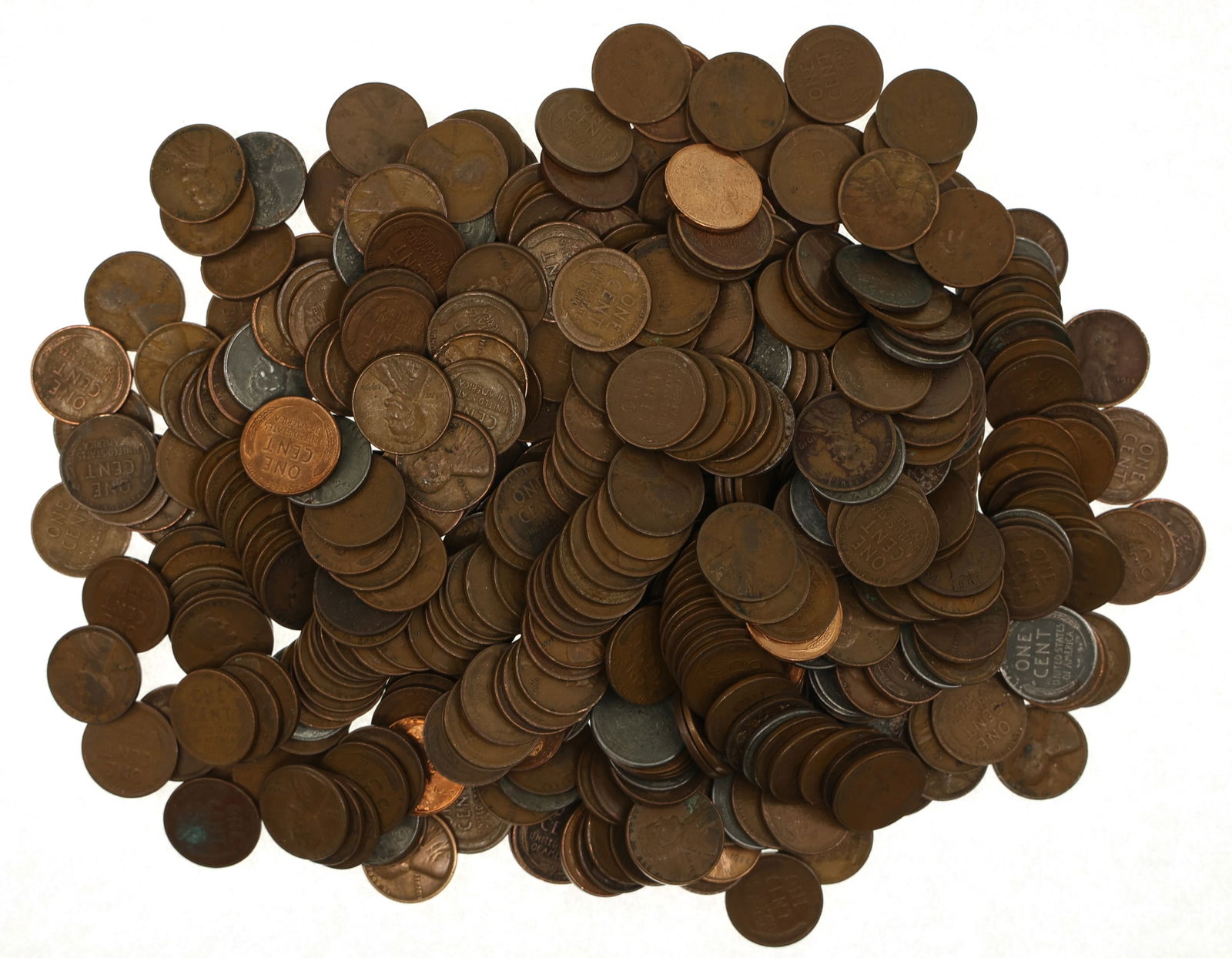 UNSEARCHED US WHEAT PENNY 1C COINS (1 of 5)