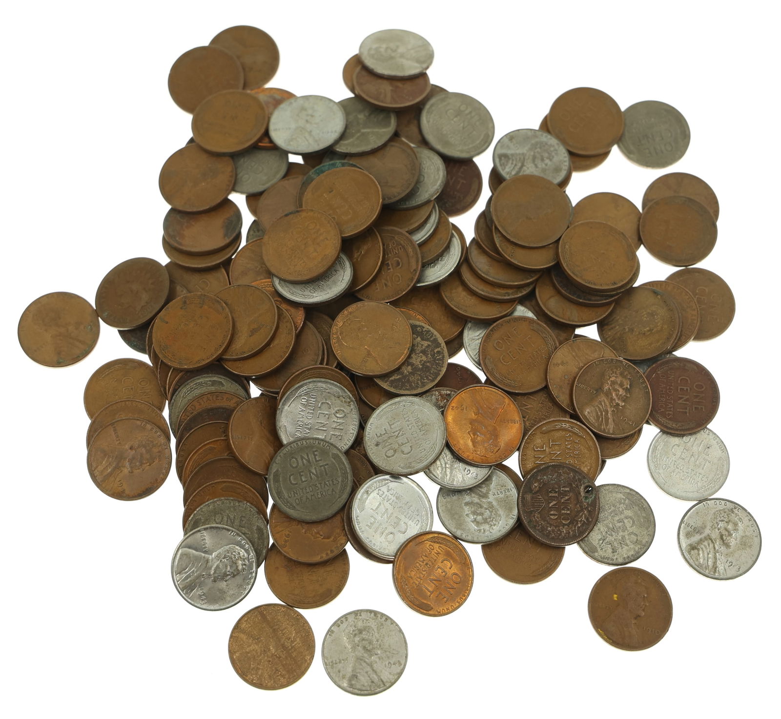 US INDIAN HEAD & WHEAT 1C COINS - UNSEARCHED (1 of 1)