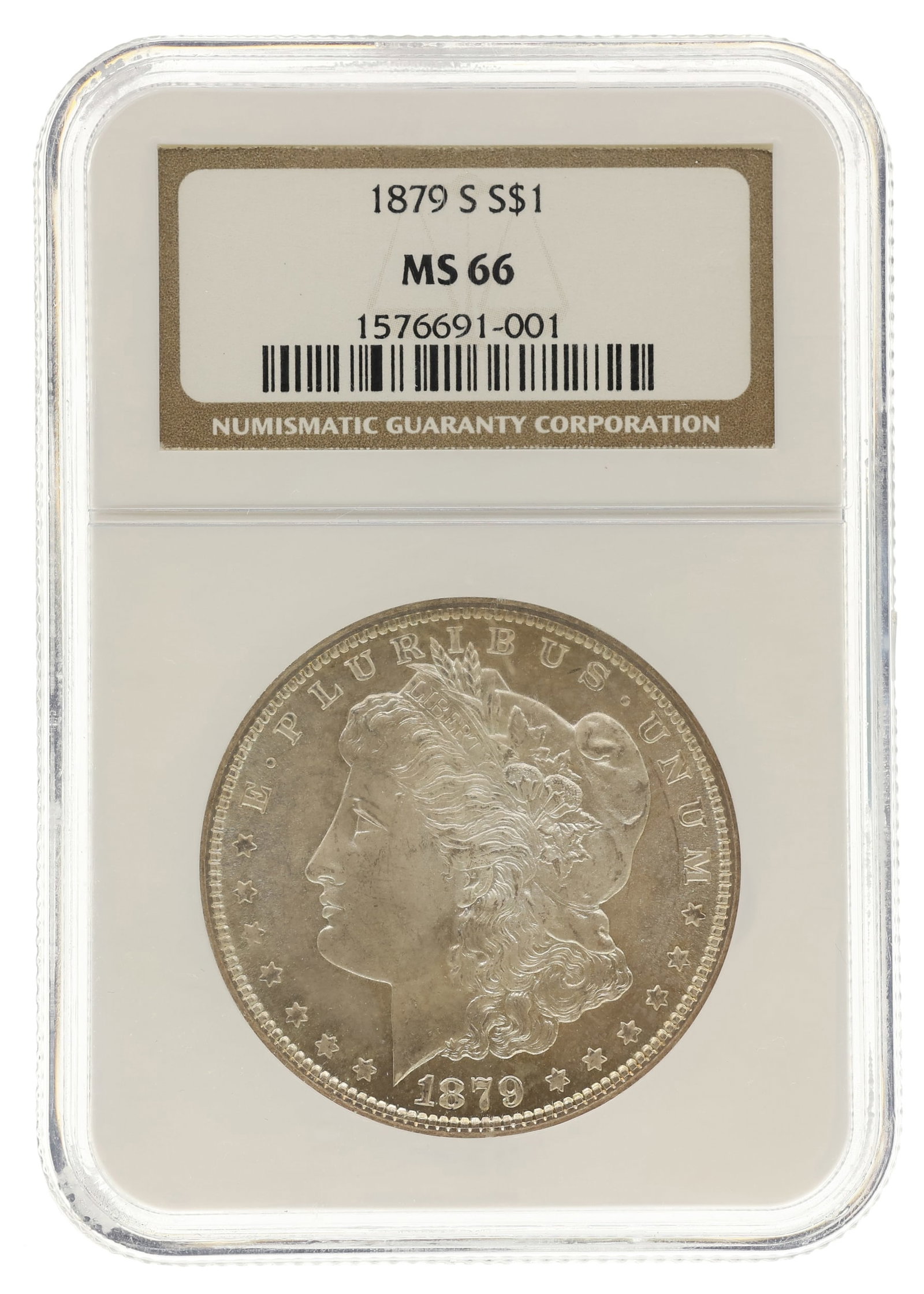 1879-S US MORGAN $1 SILVER COIN NGC MS66 (1 of 2)