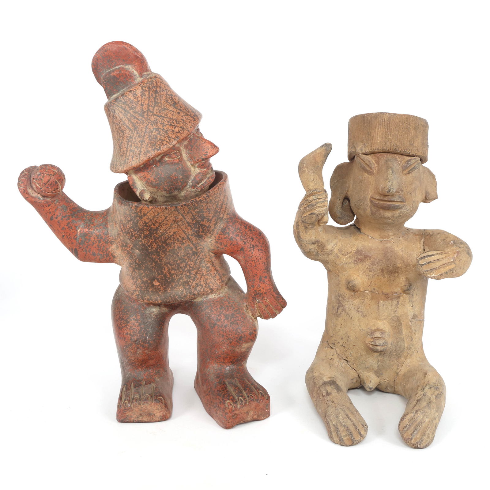 CERAMIC MAYAN-STYLE FIGURAL SCULPTURES (1 of 4)