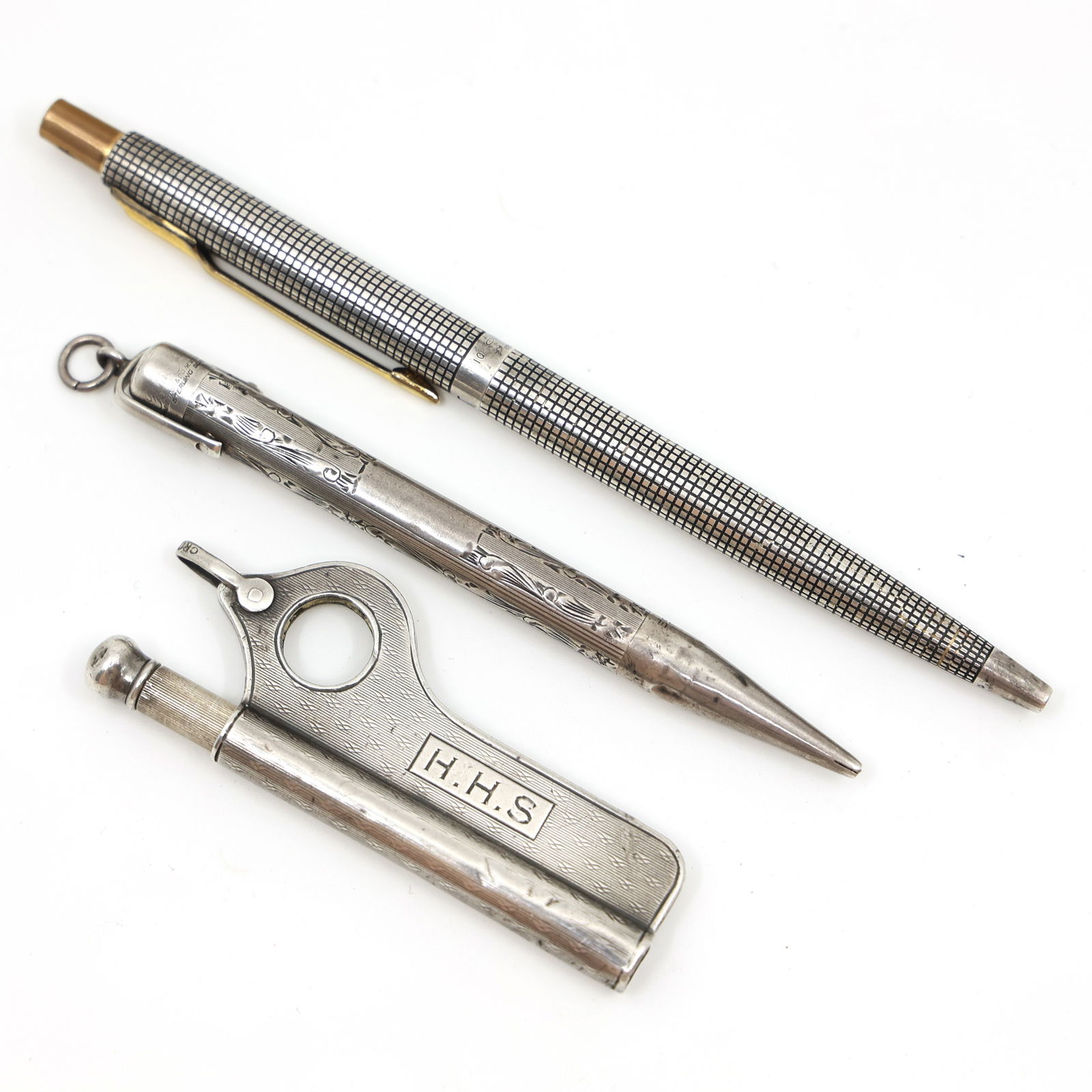 STERLING SILVER ACCESSORIES - PEN, PENCIL, & CIGAR TOOL (1 of 6)