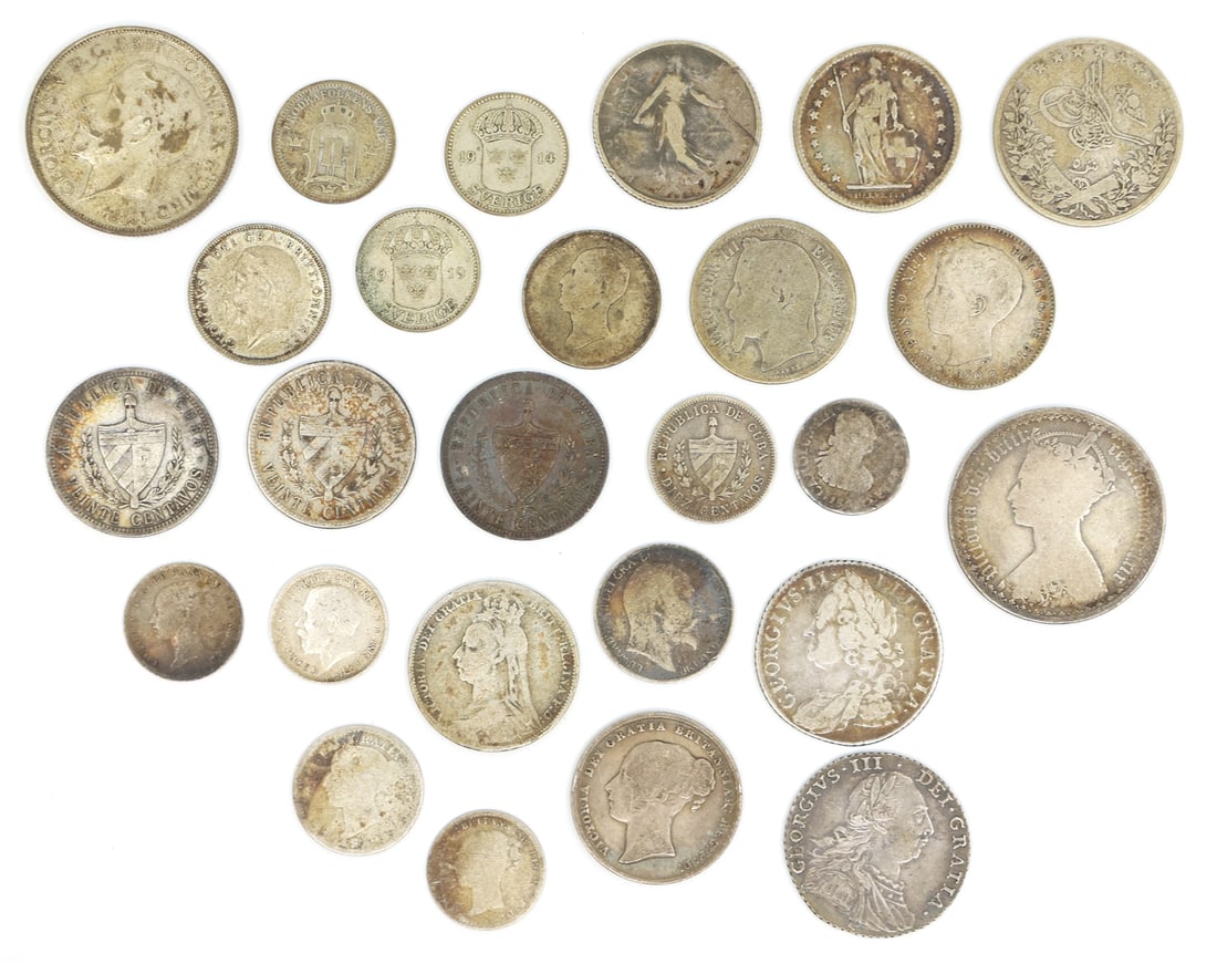 FOREIGN SILVER COINS (1 of 6)