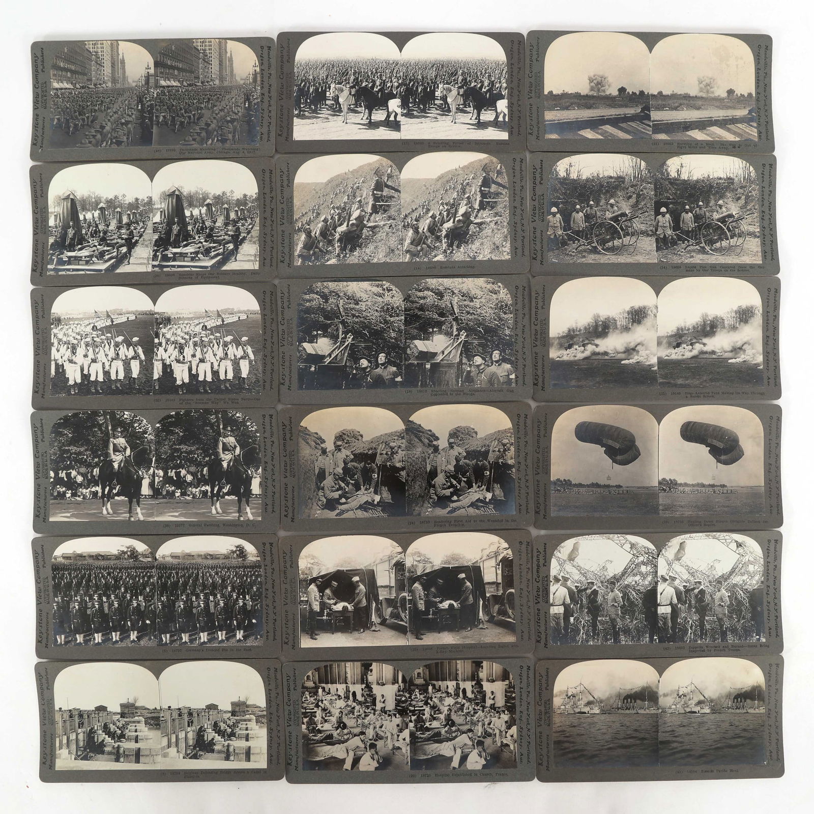 WWI MILITARY THEMED STEREOVIEWS (1 of 7)