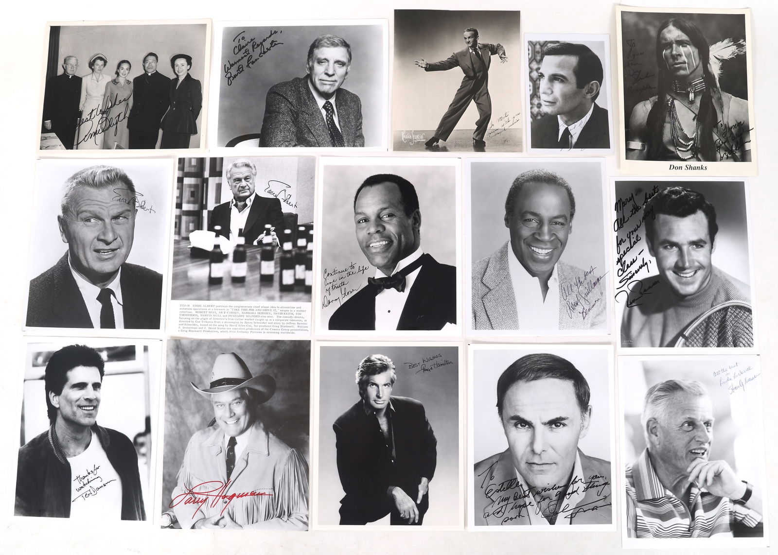 AMERICAN ACTOR AUTOGRAPHS - HAGMAN, CAGNEY, & GLOVER (1 of 7)