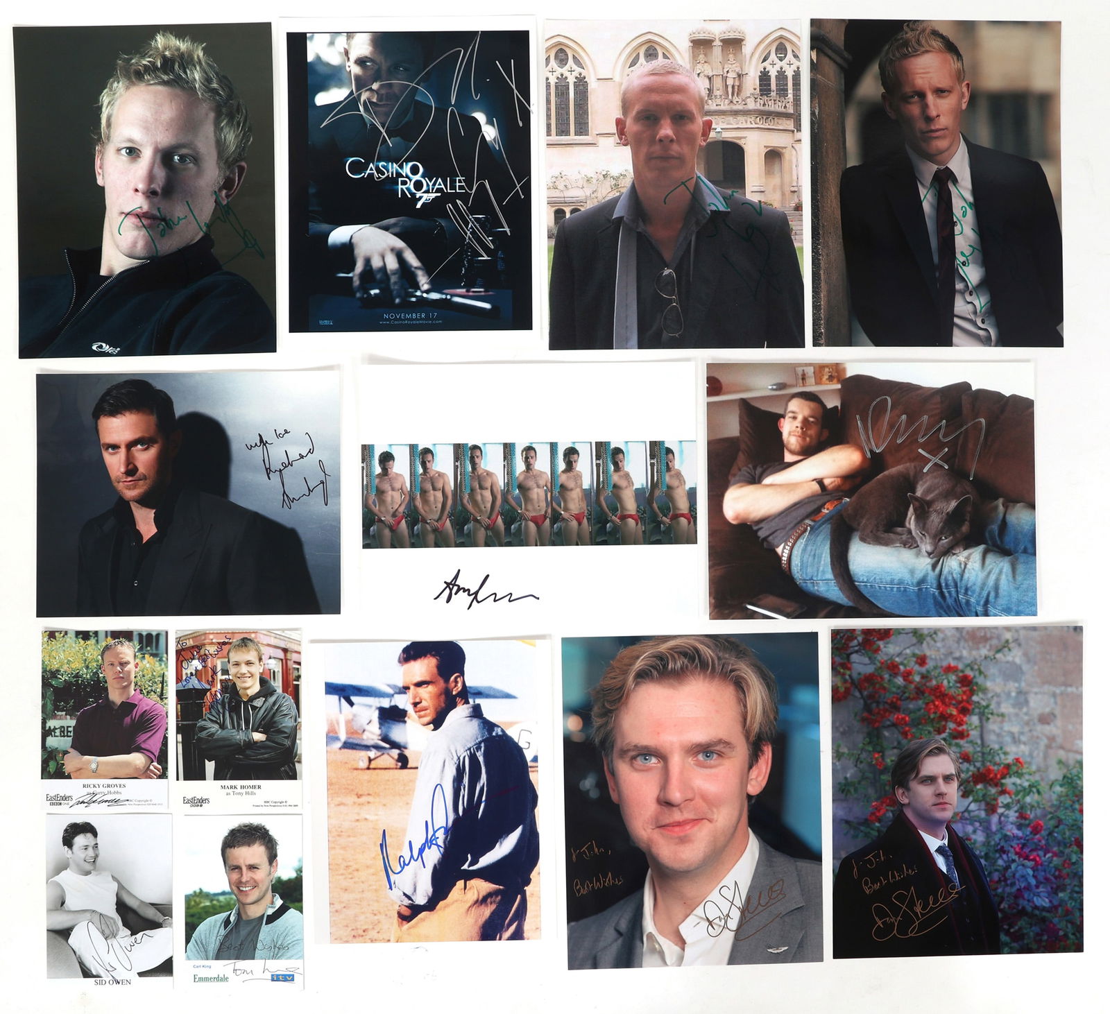 BRITISH ACTOR AUTOGRAPHS - CRAIG, FIENNES, LINCOLN (1 of 6)