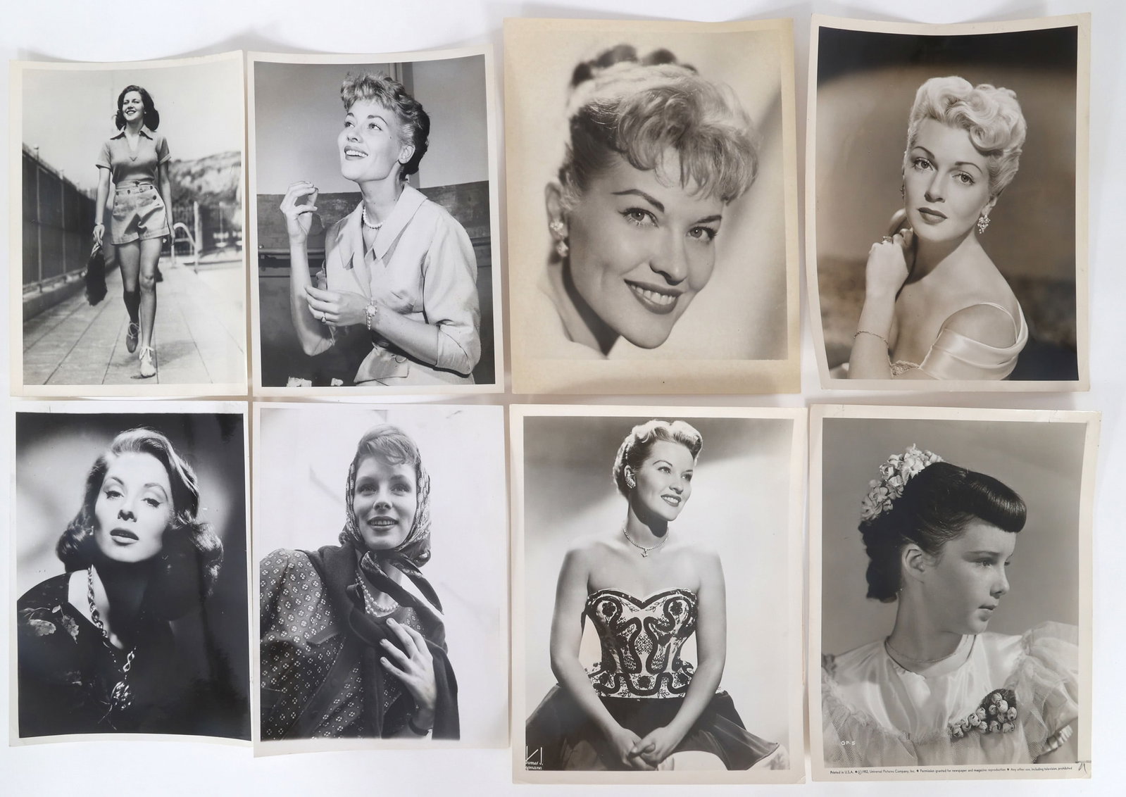 AMERICAN ENTERTAINER PHOTOS - TURNER, PAGE, PARKER: AMERICAN ENTERTAINER PHOTOS - TURNER, PAGE, PARKER (8) American entertainer photos: Gigi Perreau print, 8" x 10" (2) Suzy Parker, 7" x 9" Lana Turner, sizes include: 7" x 9"</