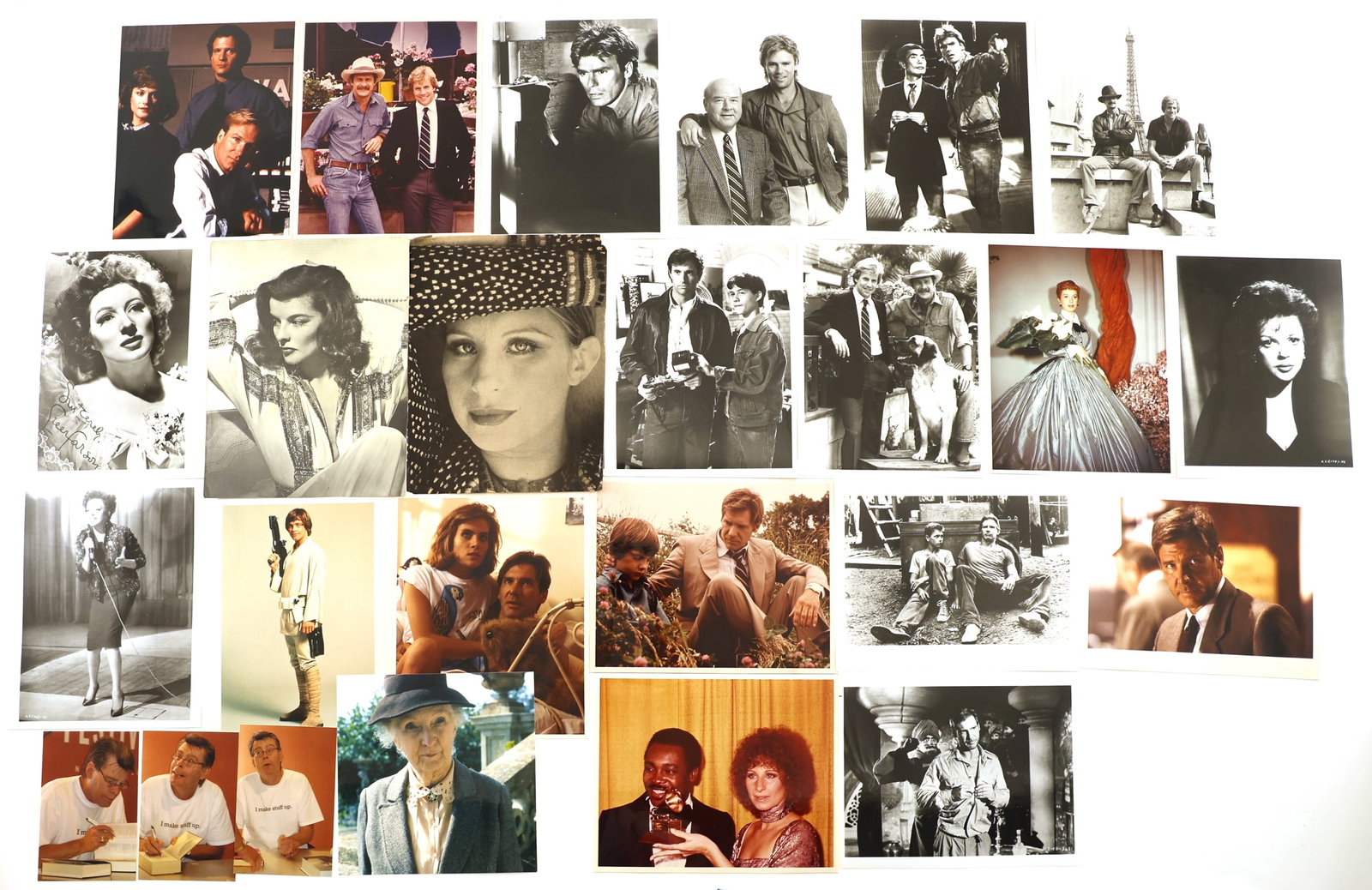 ENTERTAINER, PROMOTIONAL, & MOVIE STILL PHOTOS: ENTERTAINER, PROMOTIONAL, & MOVIE STILL PHOTOS (25) Entertainer, promotional, & movie still photos, some include: Stephen King Gerald McRaney & Jameson Parker Greer Garson H