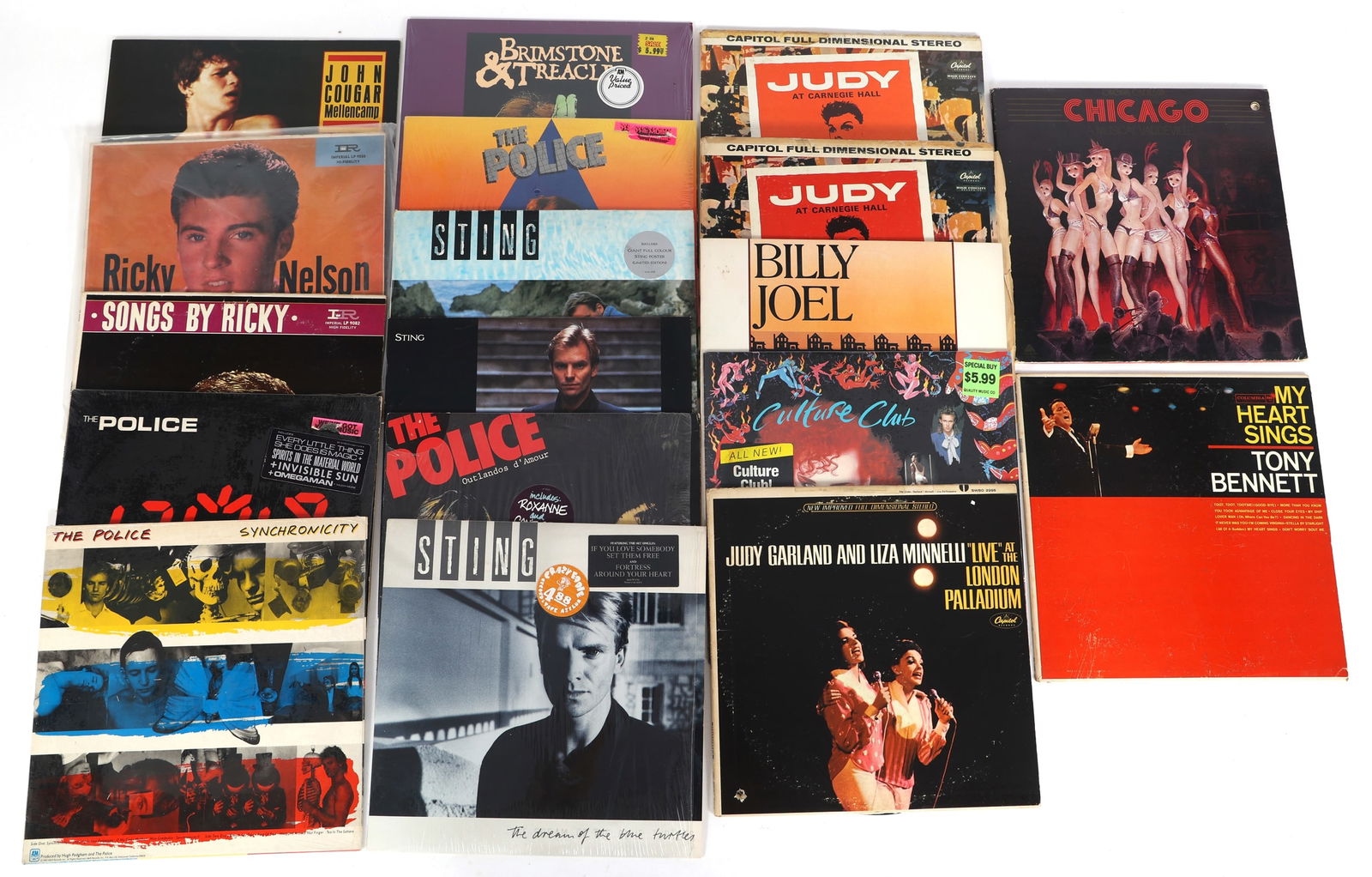 VINYL LP ALBUMS - THE POLICE, RICK NELSON, JUDY GARLAND (1 of 3)