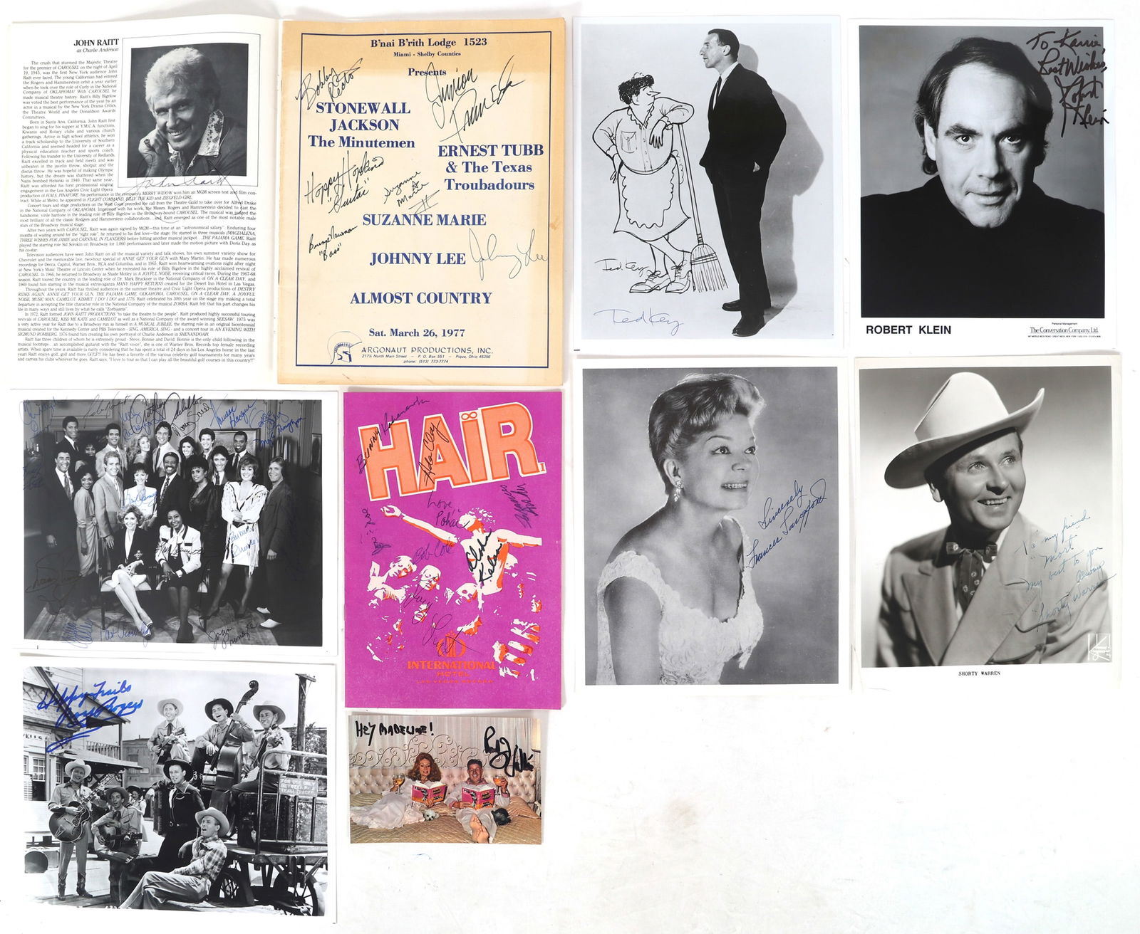 ENTERTAINER AUTOGRAPHS - HAIR, GENERATIONS, ROY ROGERS (1 of 5)