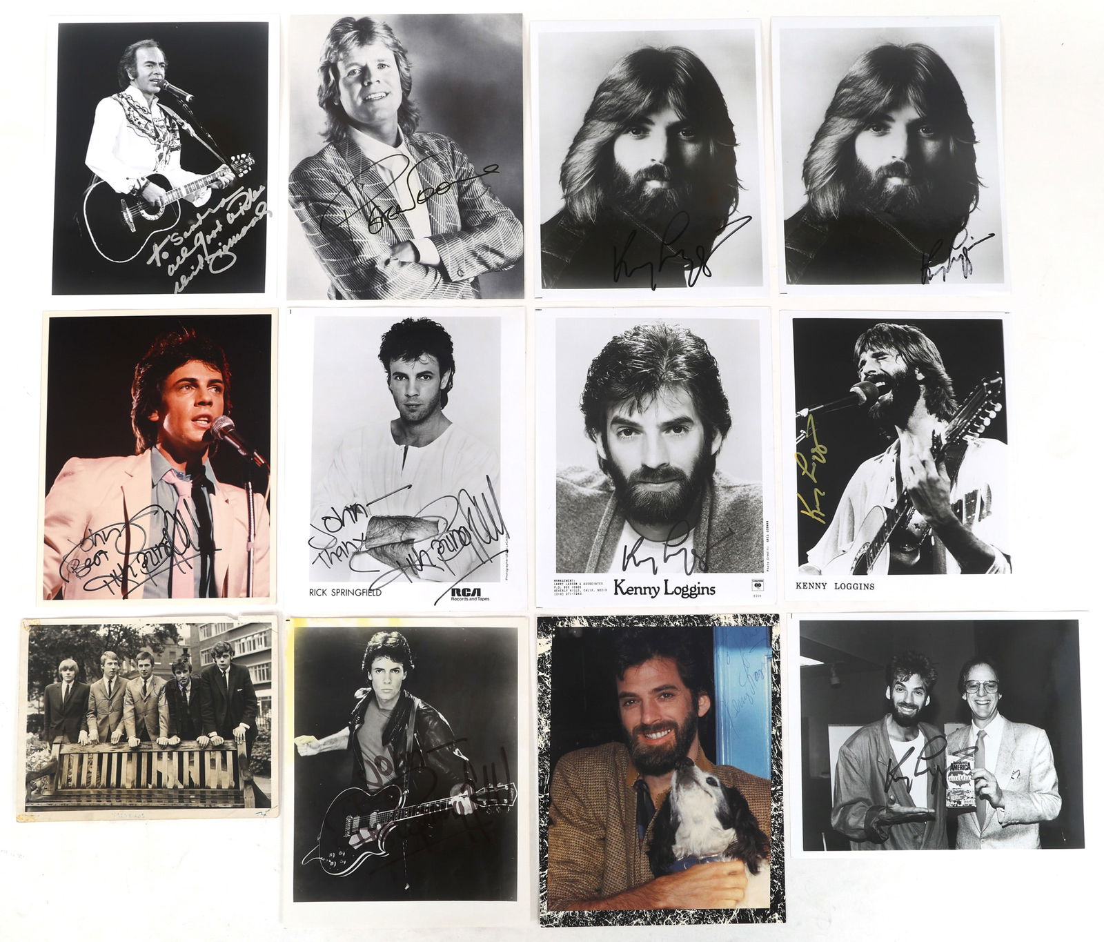 ROCK MUSIC AUTOGRAPHS - DIAMOND, LOGGINS, SPRINGFIELD (1 of 10)