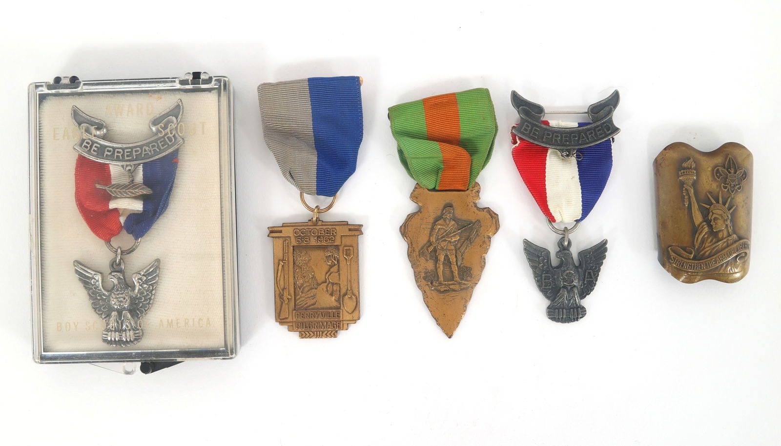 BOY SCOUT MEDALS & NECKERCHIEF SLIDE (1 of 2)