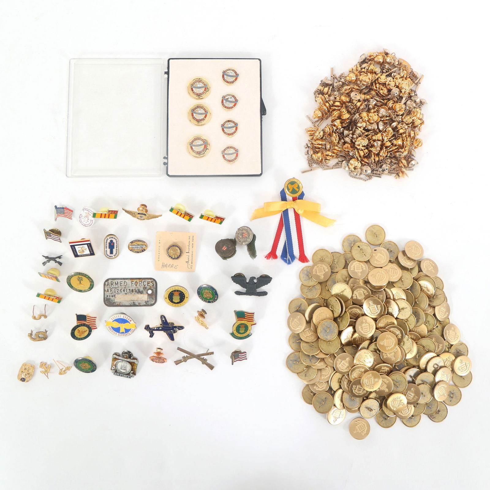 US MILITARY & FIRE PINS, UNIFORM BUTTONS & MORE (1 of 6)