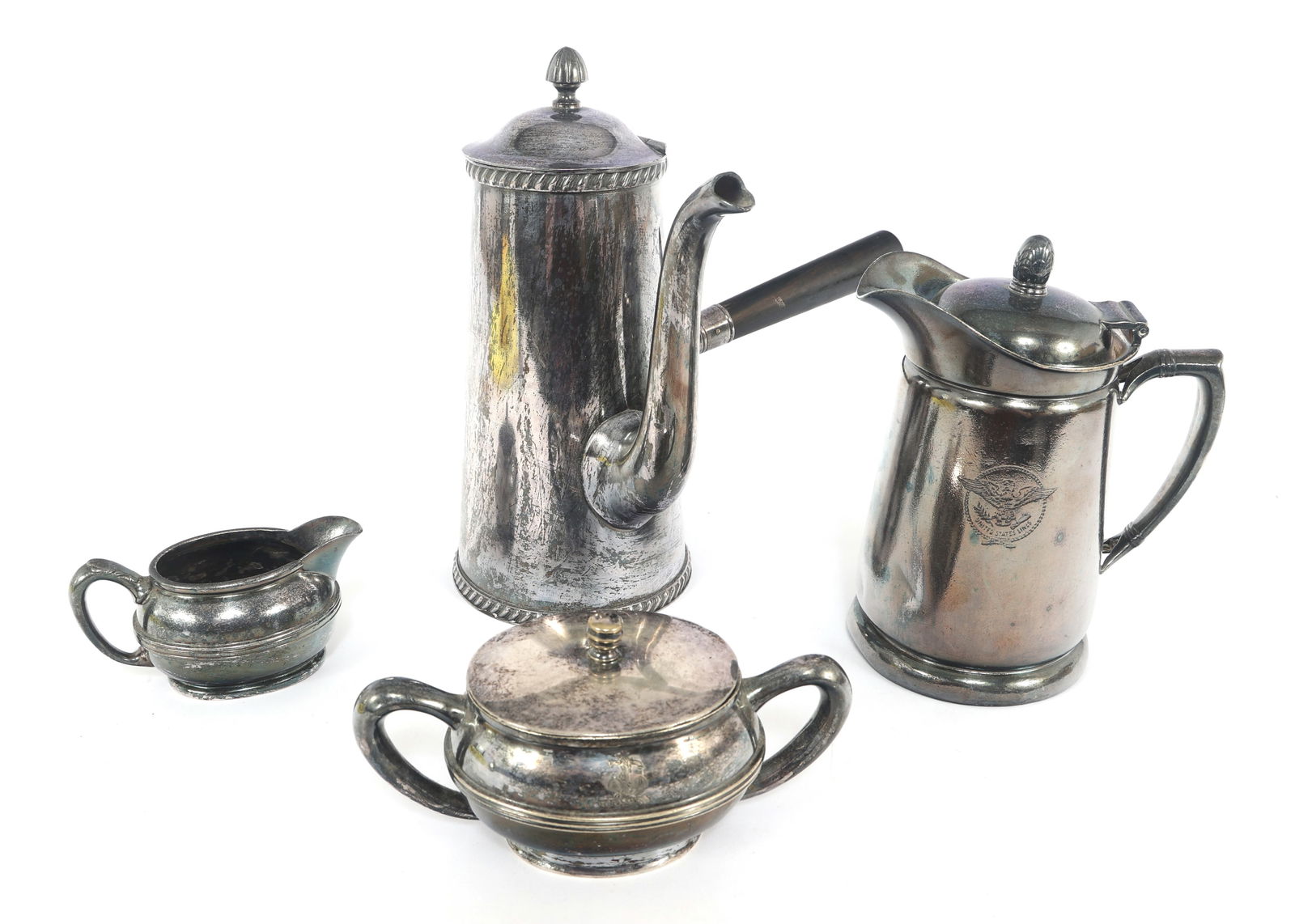 US LINES SILVER PLATED COFFEE SERVING PIECES (1 of 5)