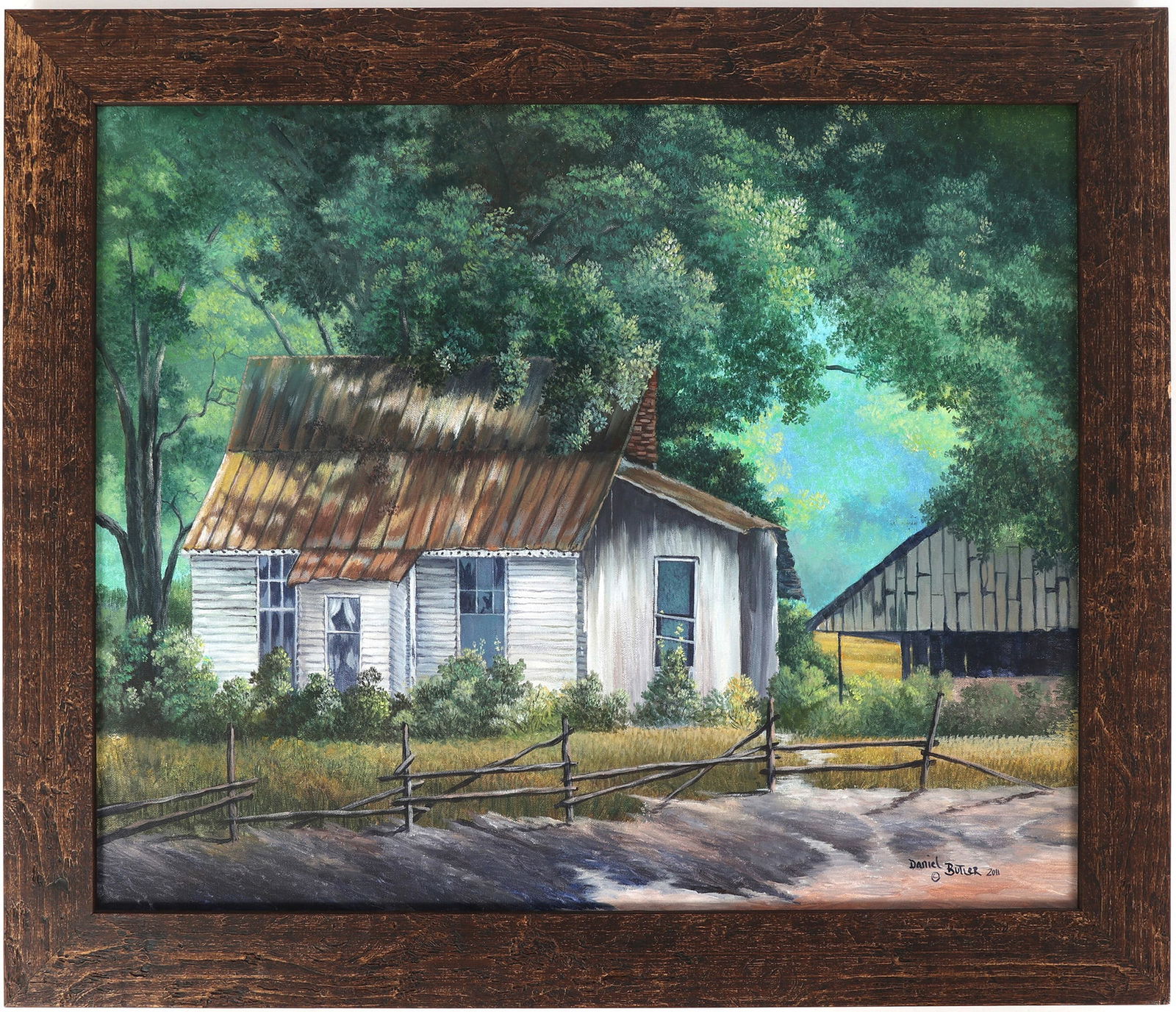 DANIEL BUTLER OIL ON CANVAS WEBSTER FLORIDA SCENE (1 of 5)