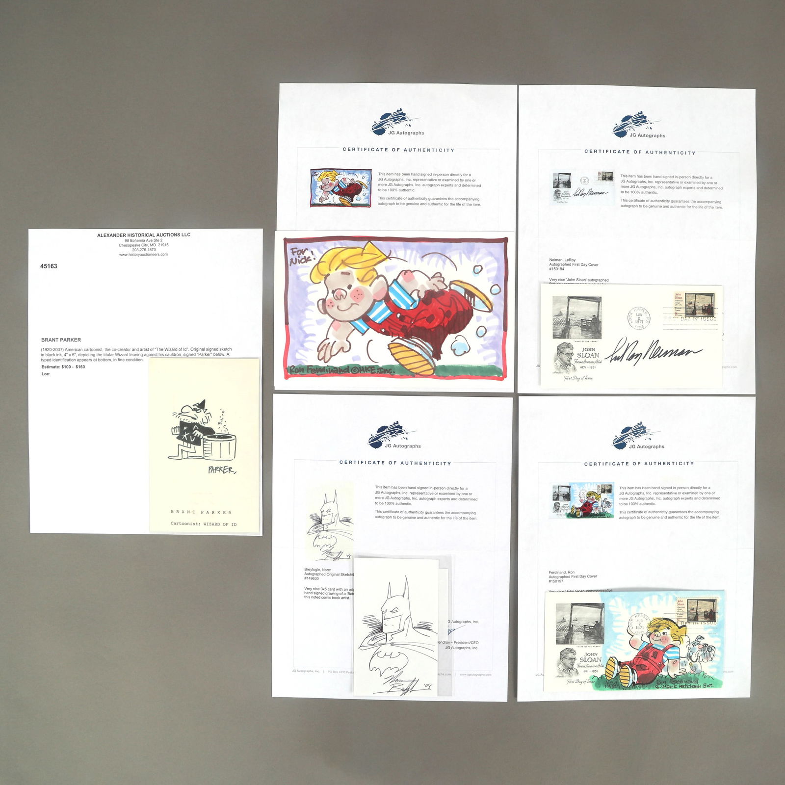 ORIGINAL SIGNED COMIC DRAWINGS & AUTOGRAPHS (1 of 3)