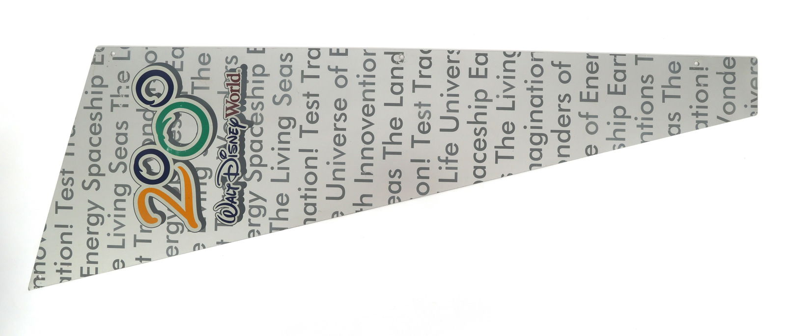 2000 DISNEY WORLD POLE SIGN: 2000 DISNEY WORLD POLE SIGN Walt Disney World Millennium Celebration year 2000 pole sign. Size: 50" x 17"