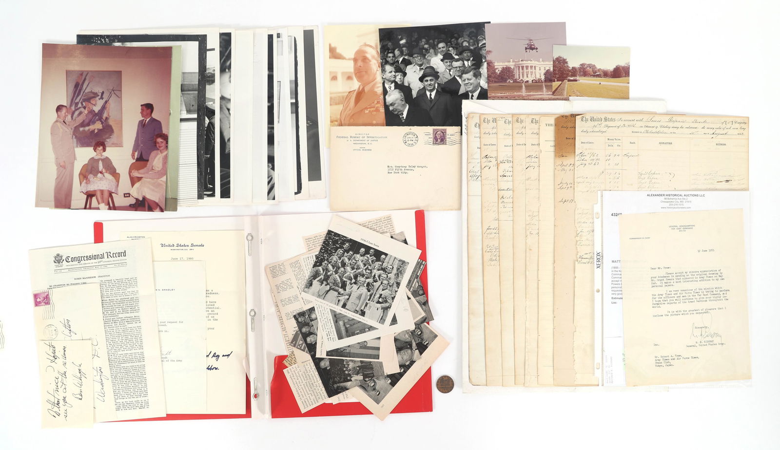 OMAR BRADLEY SIGNED PHOTO & US MILITARY EPHEMERA (1 of 20)