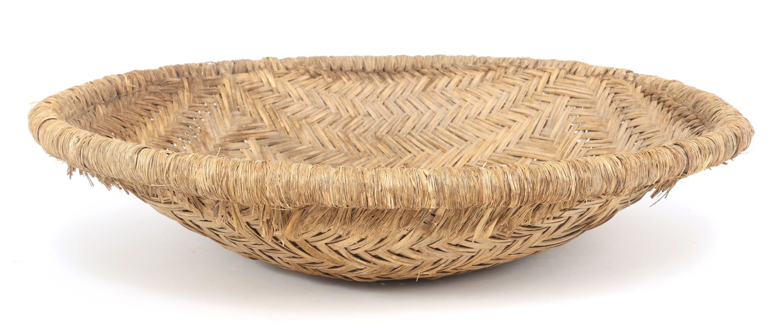 SOUTHWEST NATIVE AMERICAN BASKET: SOUTHWEST NATIVE AMERICAN BASKET Southwest native american basket Provenance: Private Estate Collection | Colorado Springs, CO Size: 25" x 6"