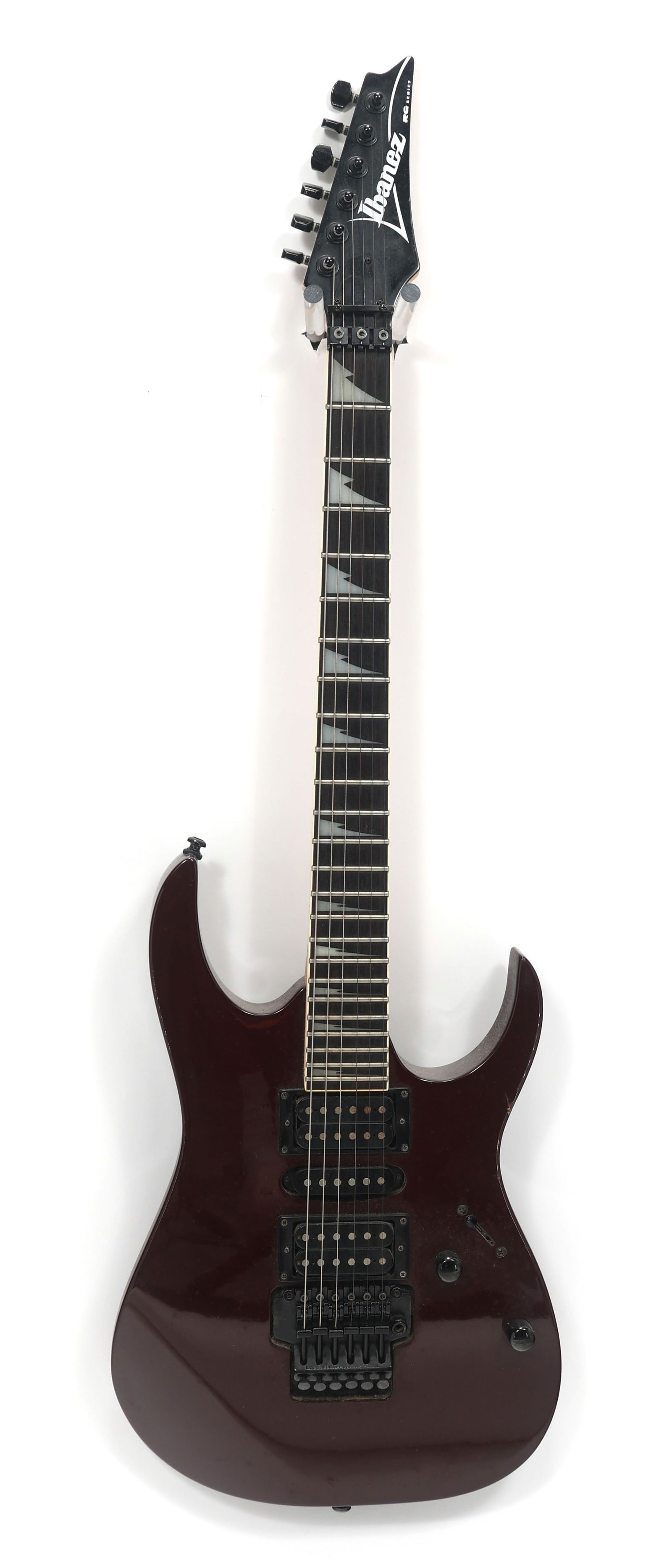 IBANEZ RG270DX ELECTRIC GUITAR: IBANEZ RG270DX ELECTRIC GUITAR Ibanez RG270DX electric guitar. Maroon lacquer body. Body: Solid Includes Case: No Model: RG270DX Overall Length: 39" Serial Number: C00112547 Width (at