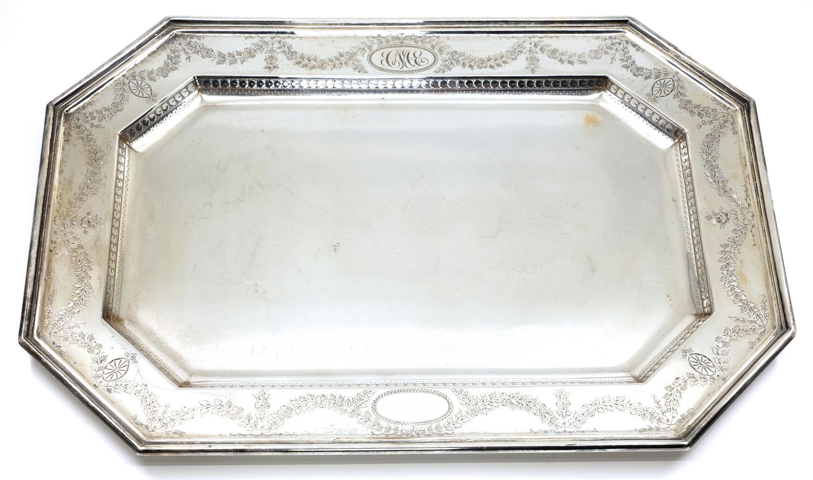 EARLY 20TH C. GORHAM STERLING SILVER SERVING TRAY (1 of 6)