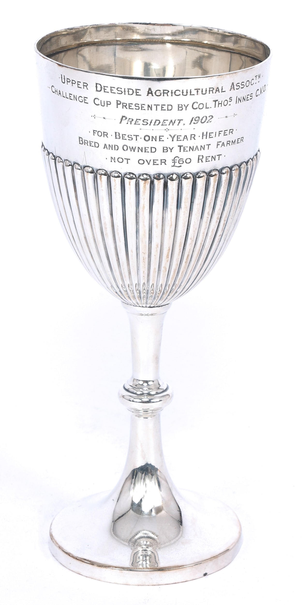 ENGLISH STERLING SILVER TROPHY CUP - AGRICULTURE ASSOC. (1 of 7)